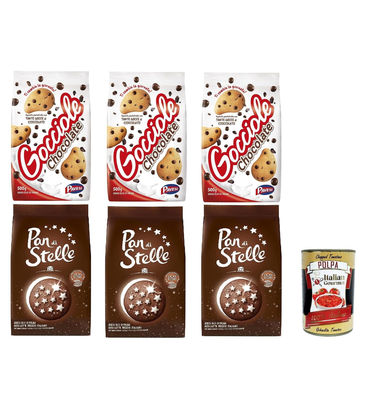  Italian Gourmet E.R. Mulino Bianco Gocciole + Pan di Stelle Italian Biscuits Cookies Brioche Cookies + Italian Gourmet Pulp 400 g Set of 6 - Buy Online on GoSupps.com