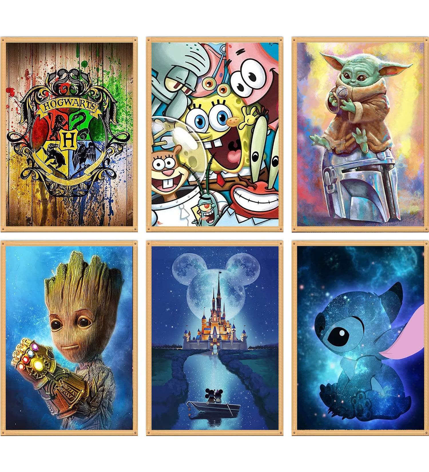 6 Pack VeGuude Cartoon Cross Stitch Kits for Beginners - DIY Embroidery Kit for Home Decor - Needlepoint Arts and Crafts - 11CT 9.84x13.78in - Buy Online on GoSupps.com