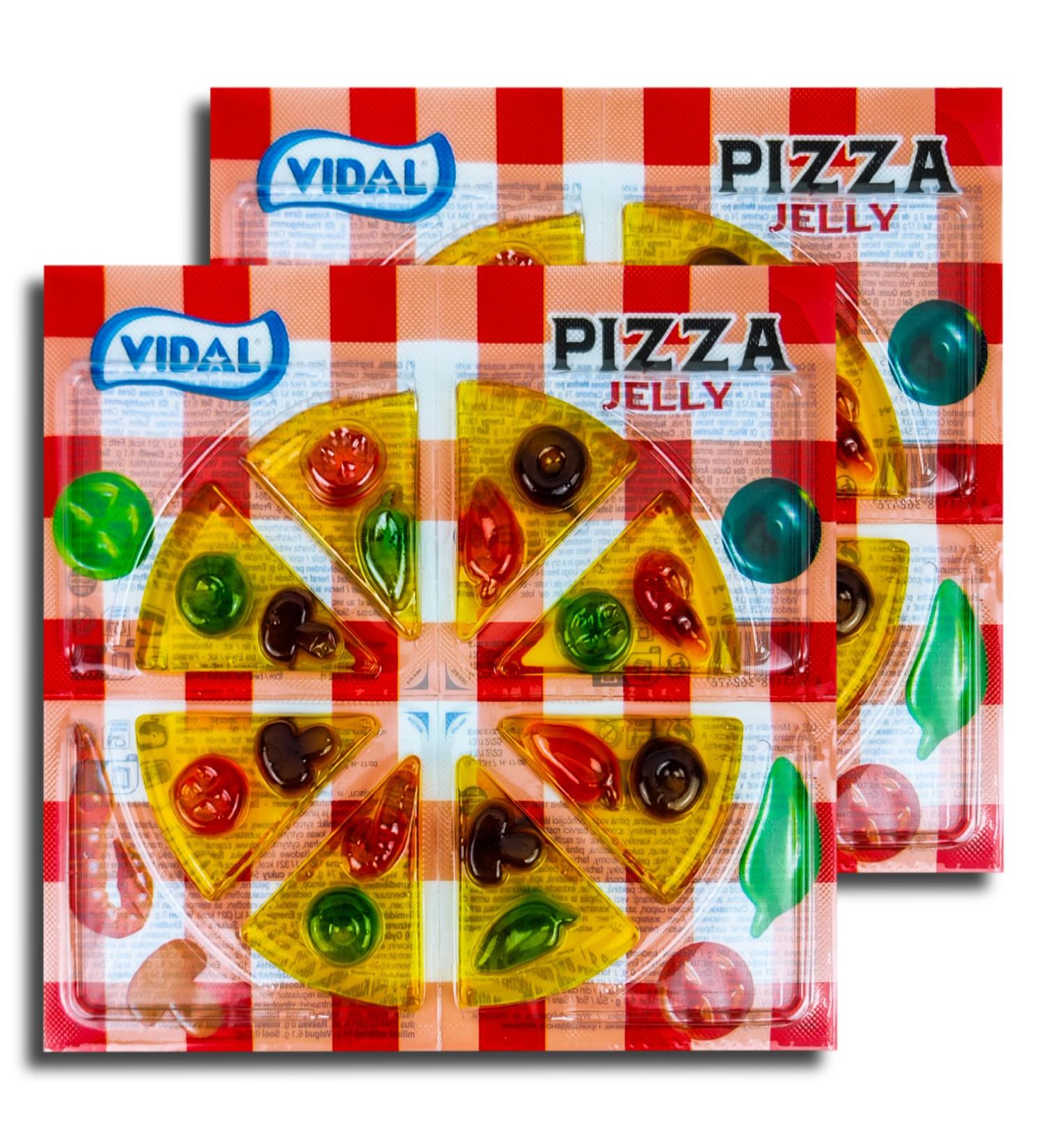 Vidal Pack of 2 Vidal Pizza Jelly candy bags - 2 x 66g - Pizza-shaped fruit gummies