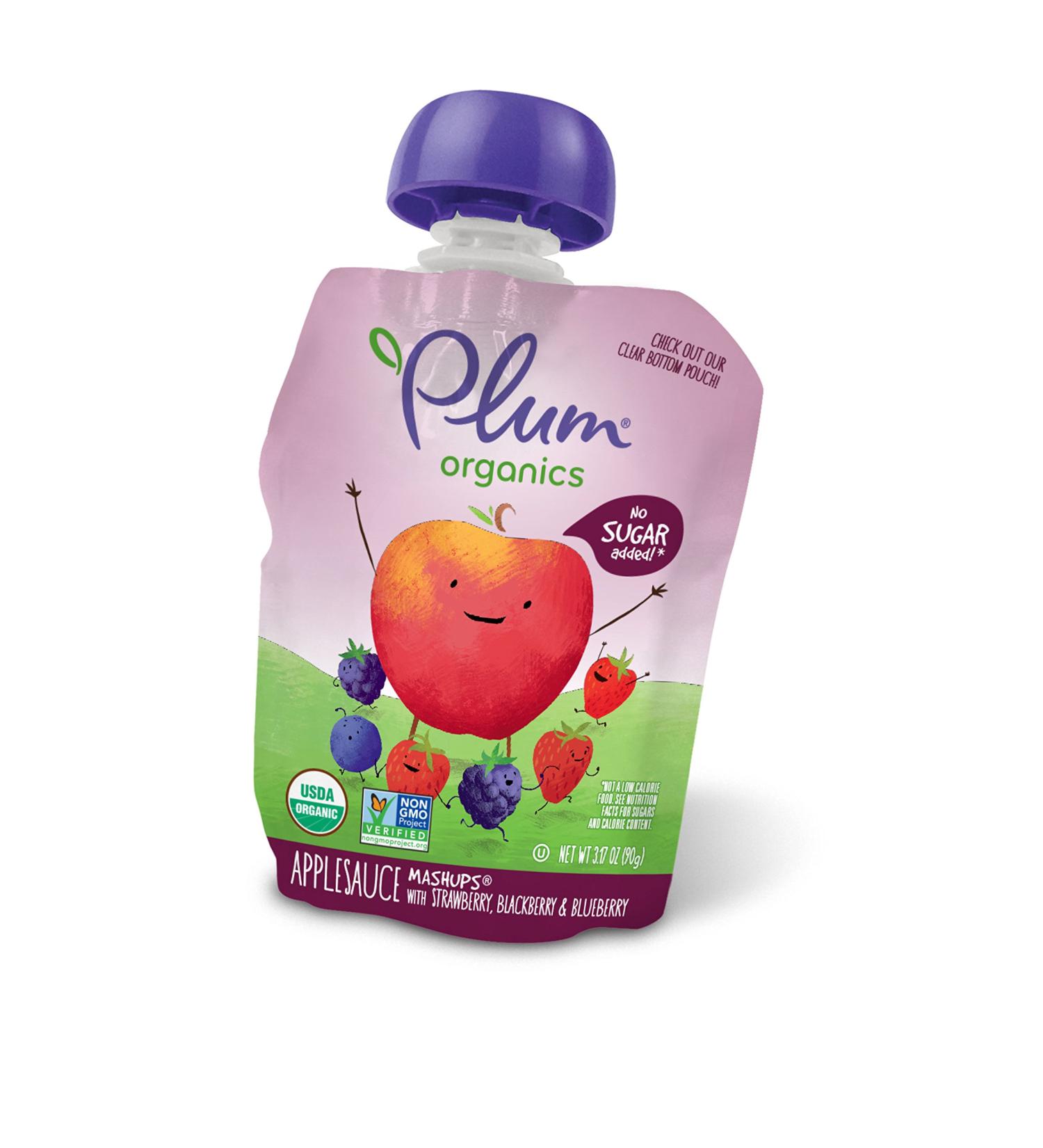 Plum Organics Smoothie Mashups 24-Pack | Organic On-The-Go Kids Snacks | Applesauce Strawberry Blackberry & Blueberry | 3.17 Ounce Pouch - Buy Online on GoSupps.com