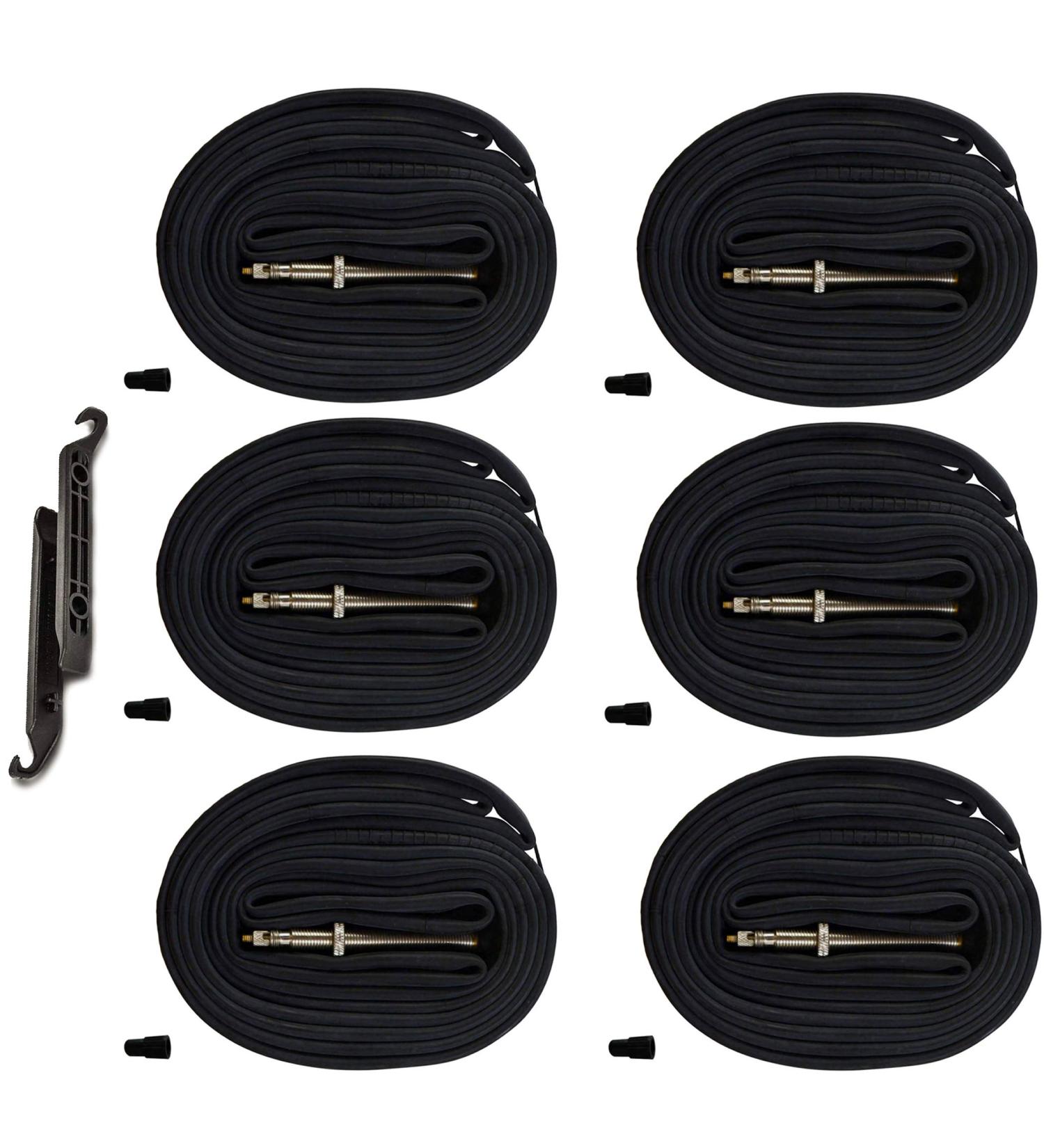 AR-PRO Bicycle Tubes Race 28 700x23-25C Presta Valve Bundle (6 Tubes, 2 Tire Levers) - 700x20-25C 60mm - Buy Online on GoSupps.com