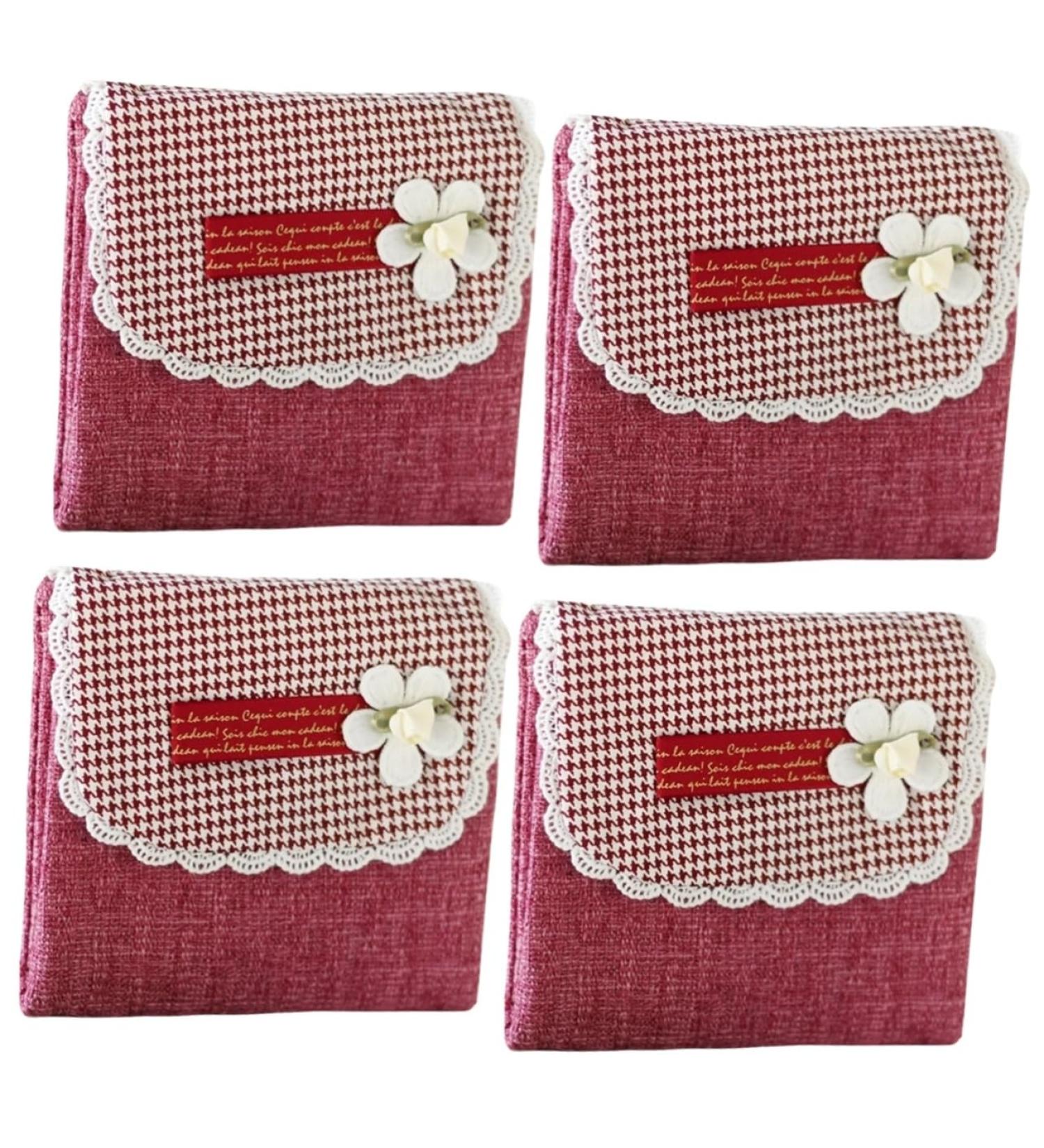 Healeeved 4-Piece Lunch Bag Set for Men & Women | Moon Pads & Period Pocket Organizer | Perfect for Lipstick & Bandages | Cotton Bags 31x12cm - Buy Online on GoSupps.com