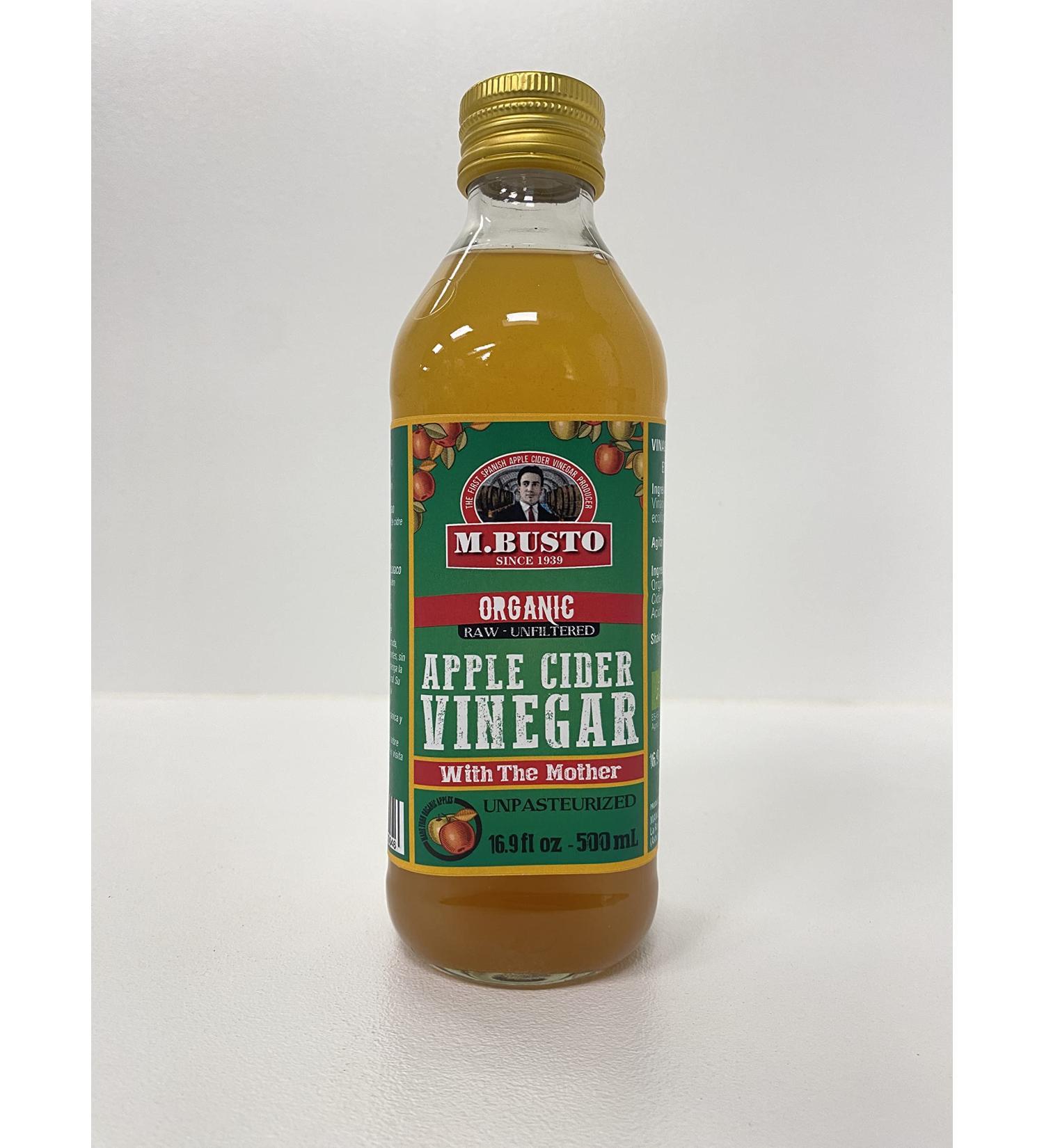 Mr. Busto (since 1939) - Raw unpasteurized unfiltered organic apple cider vinegar with the mother gluten free K - Buy Online on GoSupps.com