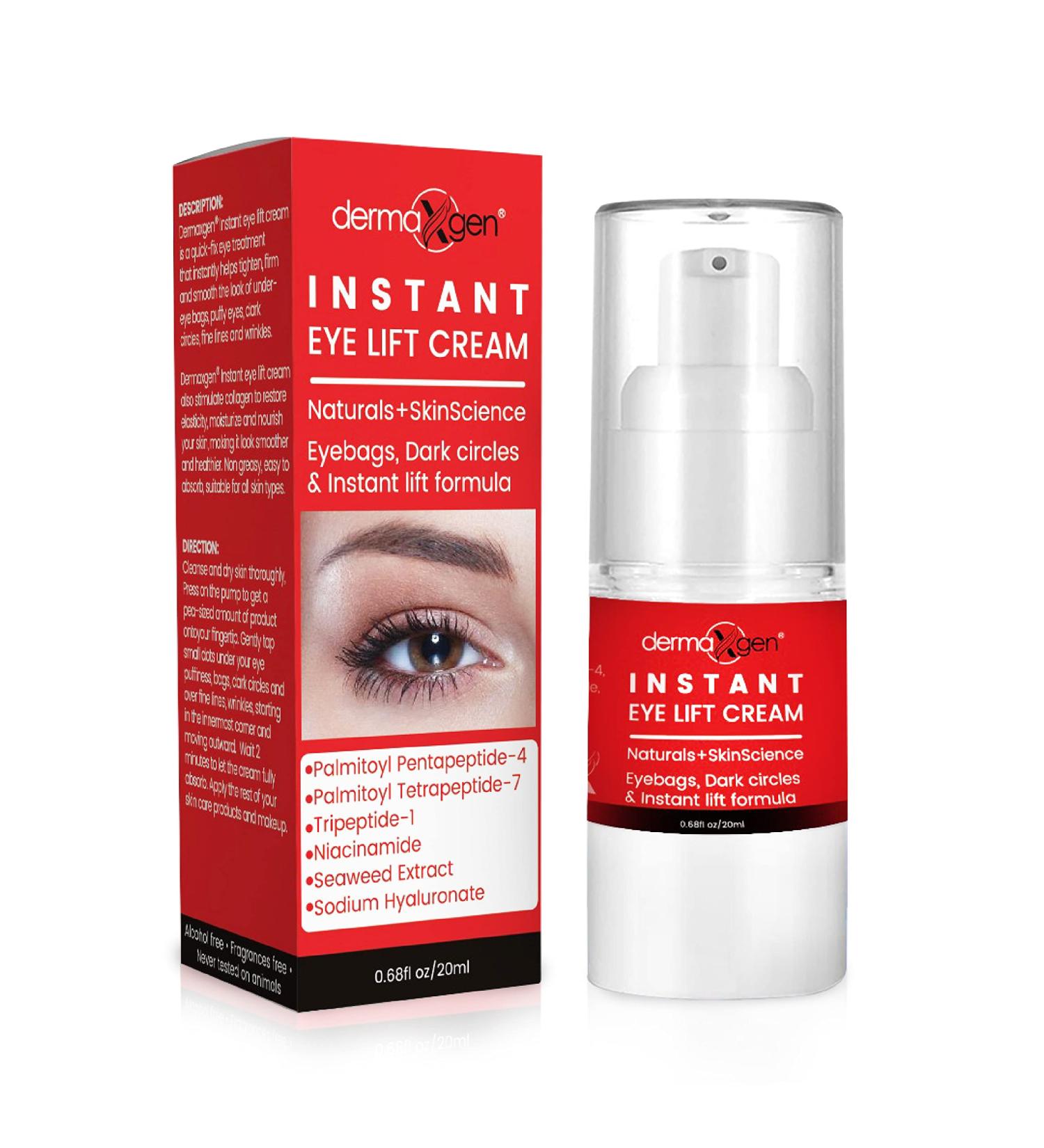 Dermaxgen Rapid Reduction Eye Cream - Peptide Advanced Formula | Anti Aging Serum for Under-eye Bags, Wrinkles, Dark Circles, Fine Lines & Crow's Feet | Instant Results - 20 Ml - Buy Online on GoSupps.com