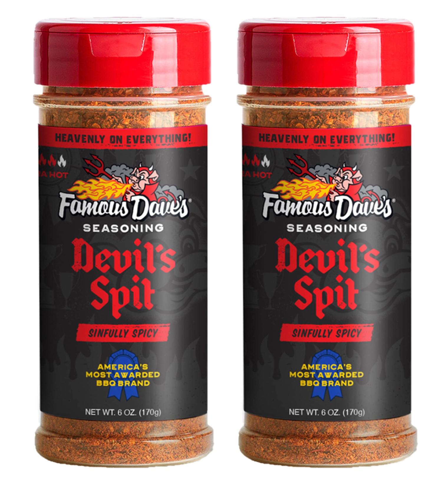 Famous Dave's Devil's Spit Seasoning 6oz - Pack of 2 | Authentic BBQ Flavor - Buy Online on GoSupps.com