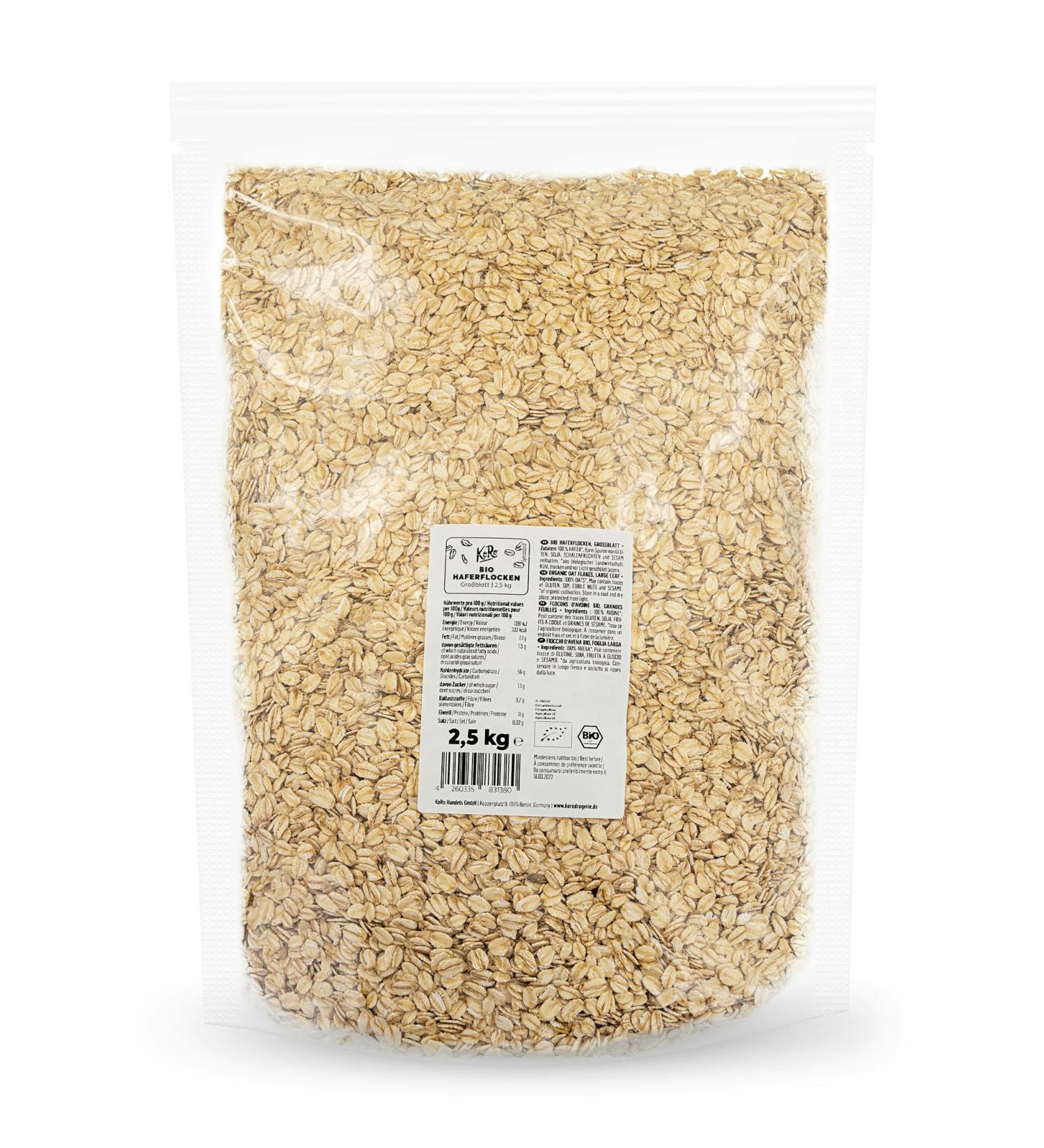 KoRo - Large organic oatmeal 2.5 kg - Buy Online on GoSupps.com