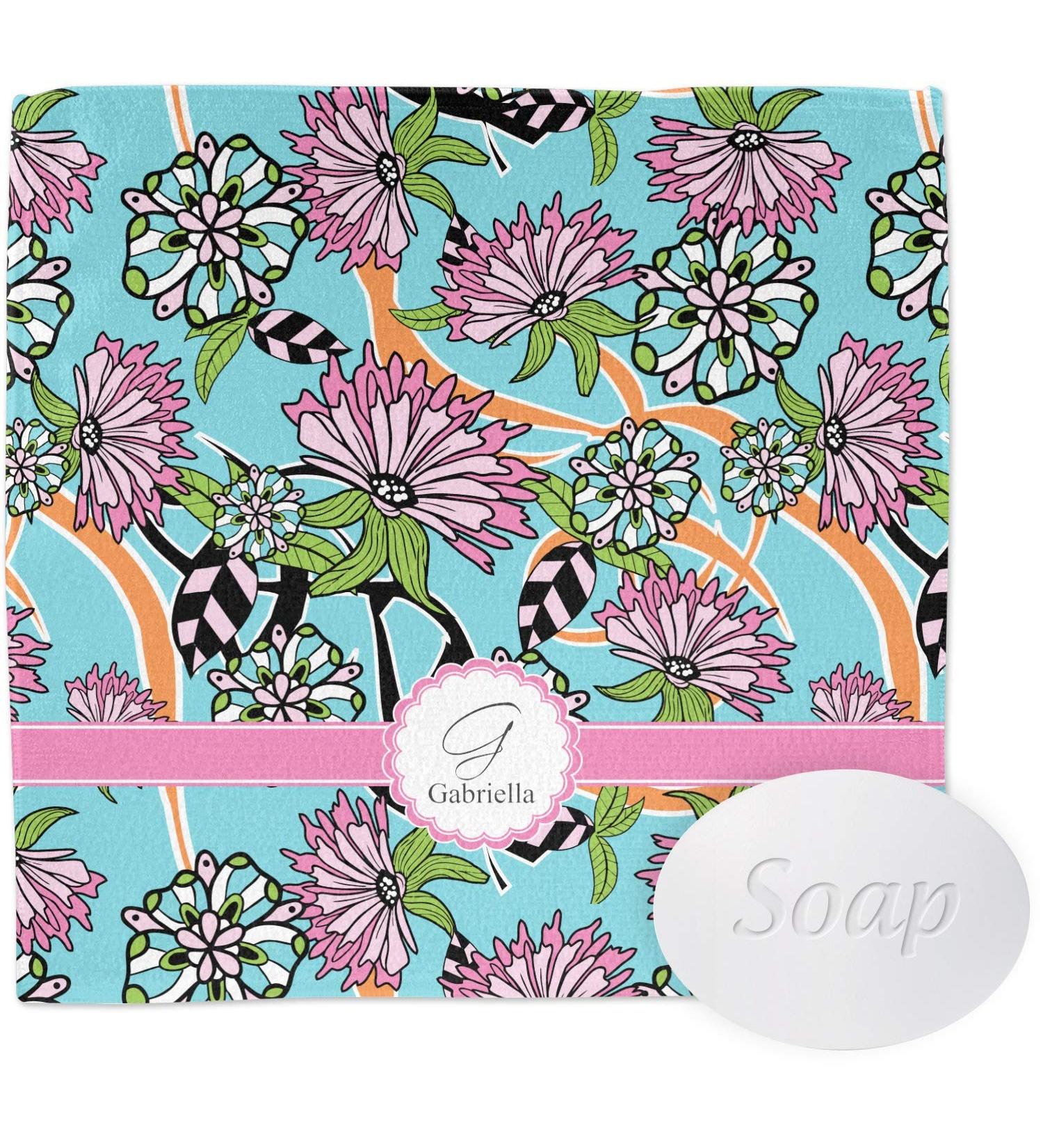 YouCustomizeIt Personalized Summer Flowers Washcloth