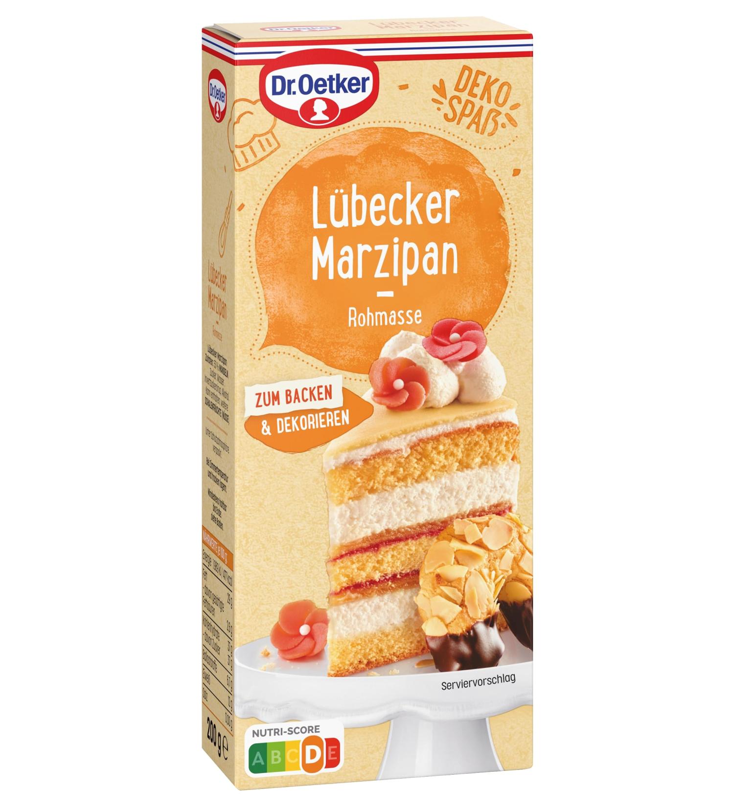 Dr.Oetker L beck Marzipan Raw Mass - 5 x 200g | 53% Almonds | Vegan Baking & Decorating for Cakes & Pastries - Buy Online on GoSupps.com