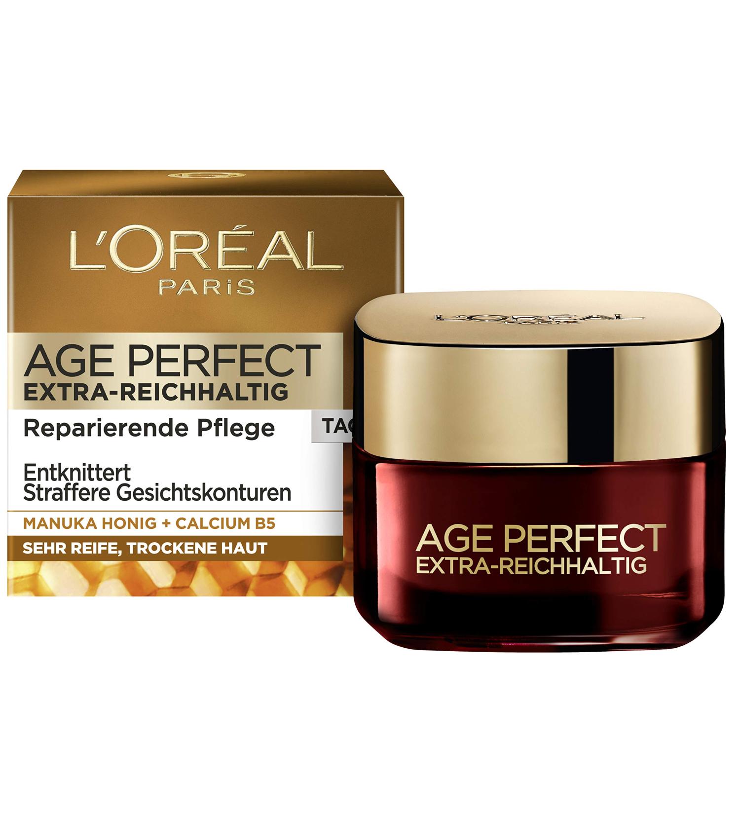 L'Or al Paris Age Perfect Day Care - Anti-Aging Facial Cream with Manuka Honey & Calcium B5 for Dry Skin - 50ml - Buy Online on GoSupps.com