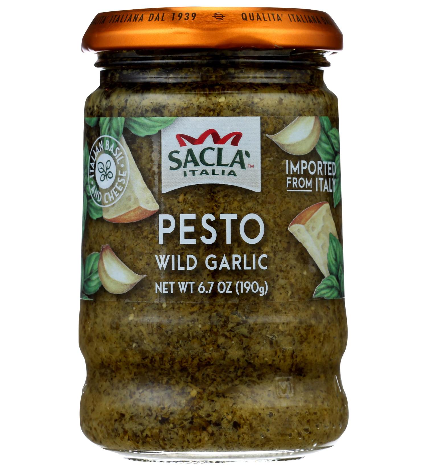 Sacla Wild Garlic Pesto - 6.7 oz | Gourmet Italian Sauce - Buy Online on GoSupps.com