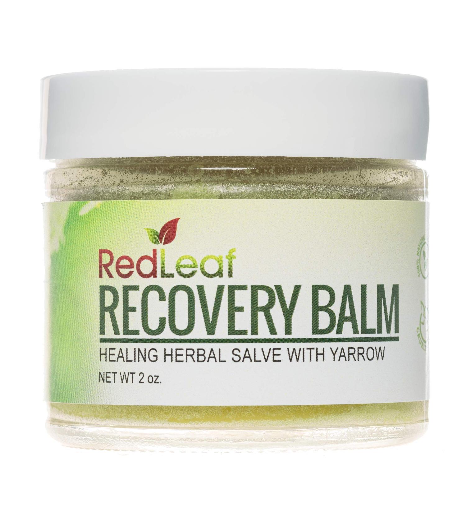 Red Leaf Recovery Balm 2 oz - Organic Yarrow Herbal Skin Salve, Soothing Healing Ointment with Yarrow Essential Oil - Buy Online on GoSupps.com