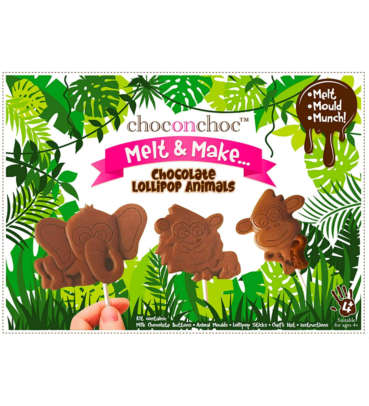 Choc On Choc Chocolate Make Your Own Lollipop Animals Kit 300g Choc Box - Buy Online on GoSupps.com