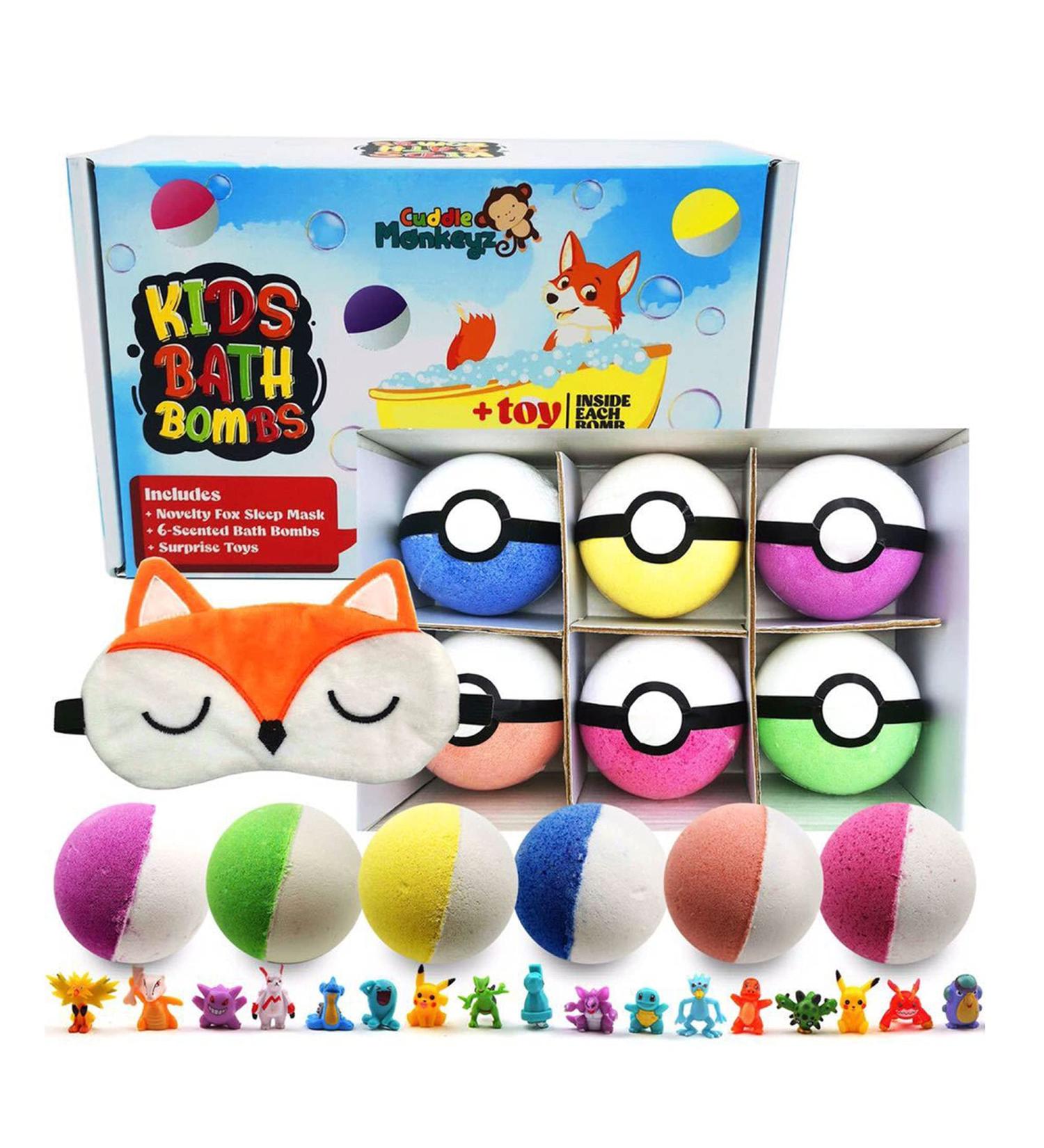 Cuddle Monkeyz Little Dreamers Spa Kit for Kids with Bath Bomb, Surprise Toy, and Fox Eye Mask - Anime Theme - Buy Online on GoSupps.com