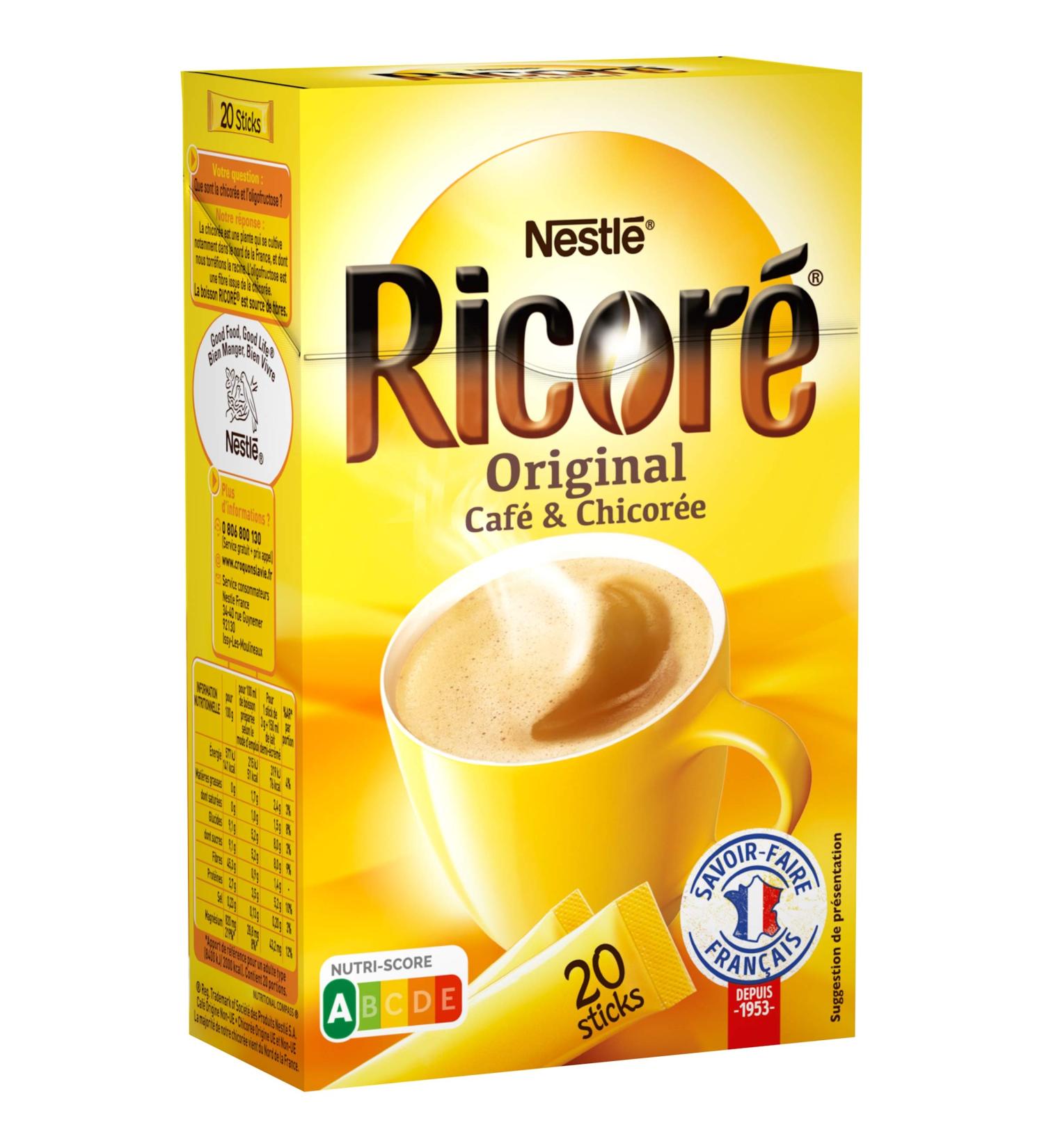 Nestl Ricor Original Coffee Substitute Box of 20 Sticks x 3 g - Buy Online on GoSupps.com