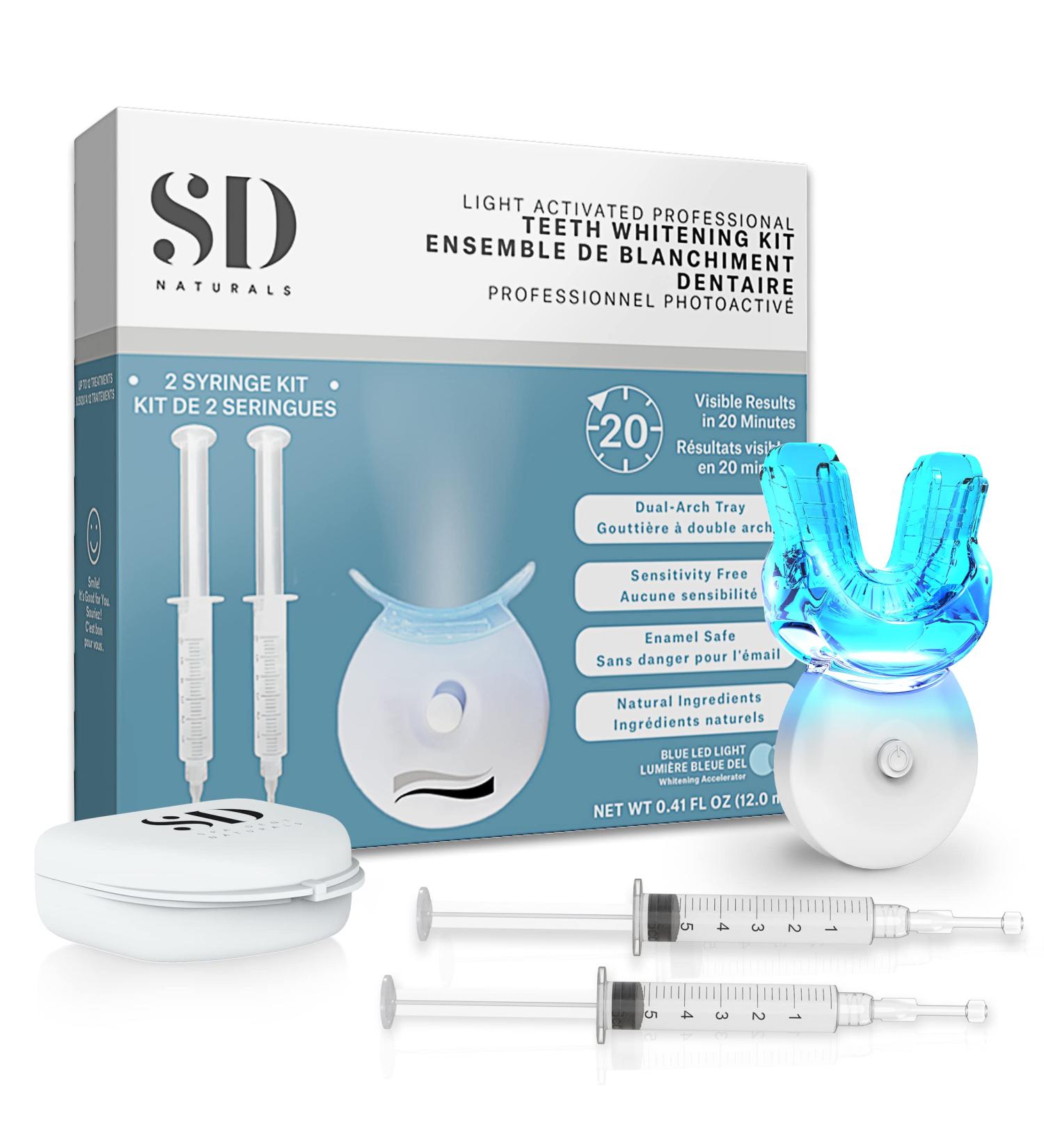 Spa-Dent Whitening Kit Dental Office Technology Made in Canada with Advanced Dental Grade Xyliprox Gel (LED Blue Light Activated Kit) 12 ml (Pack of 1) - Buy Online on GoSupps.com