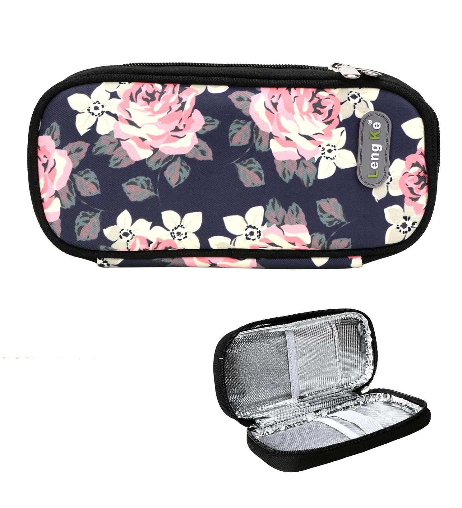 YOUSHARES Insulin Cooler Travel Case - Portable Diabetic Cooling Bag for Insulin Pens (Flower) - Buy Online on GoSupps.com