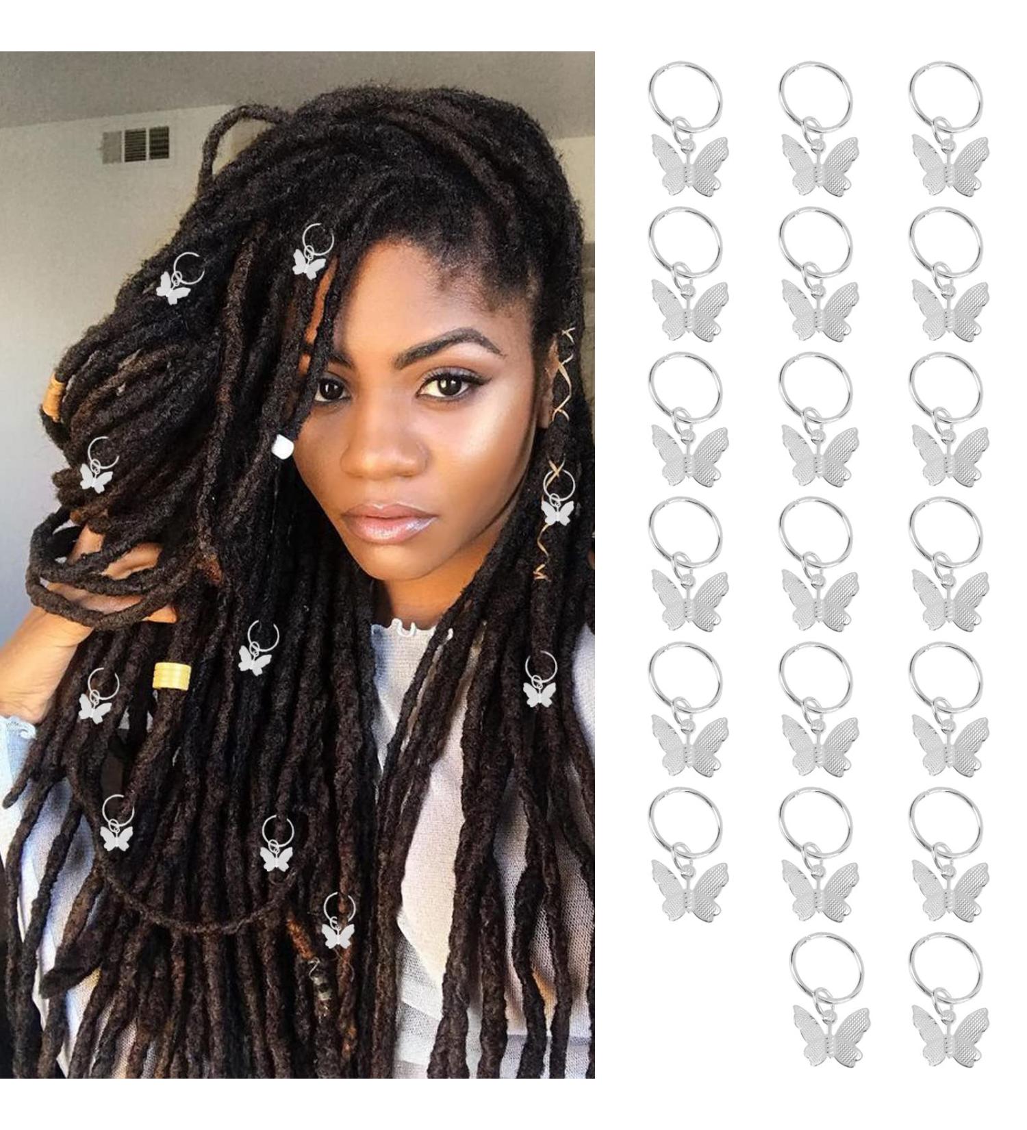 20PCS Silver Butterfly Hair Clips | Dreadlock & Braid Accessories for Women - Buy Online on GoSupps.com