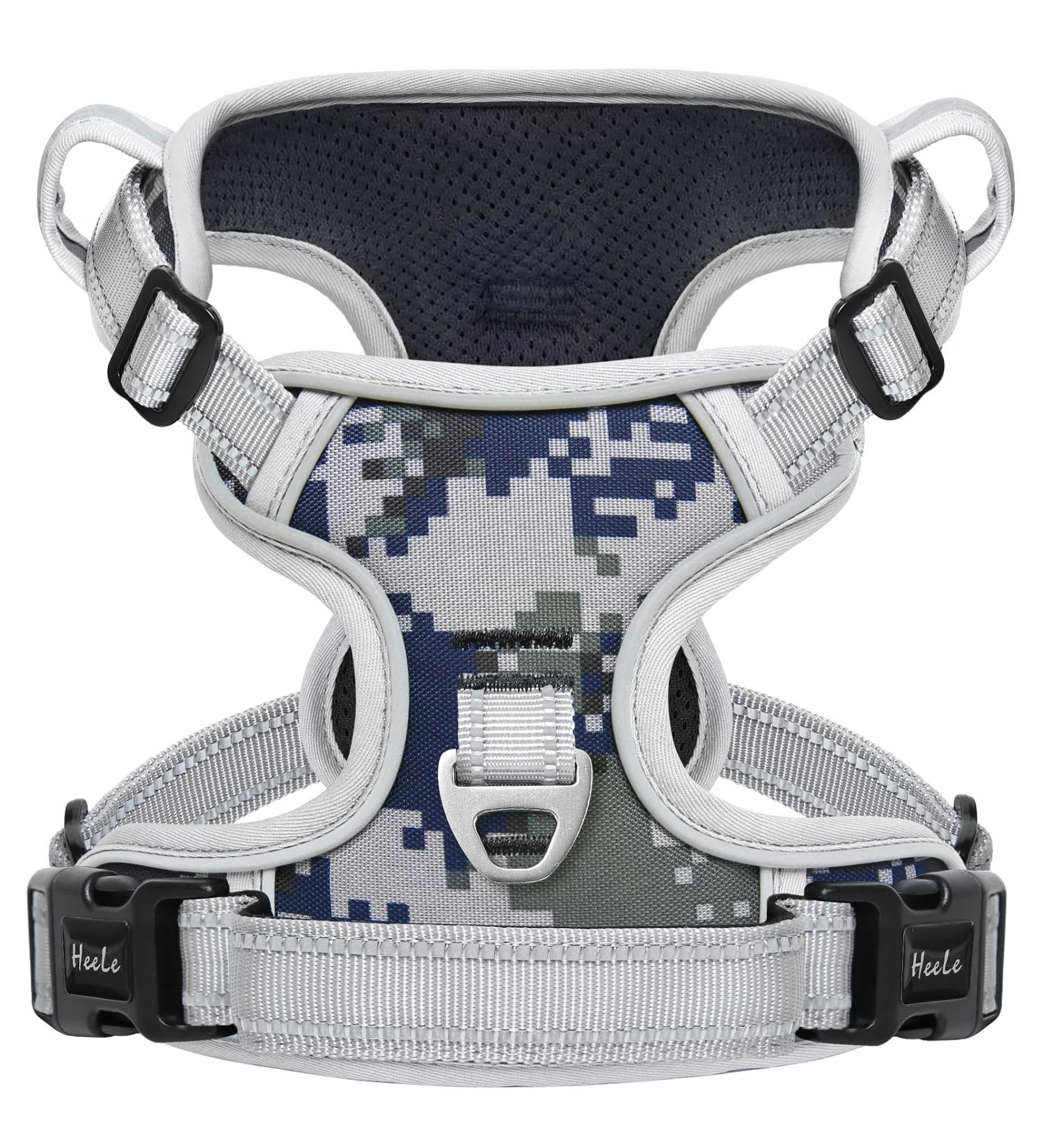 Buy Heele Camouflage Reflective Dog Harness for Large Dogs - Soft Padded & Breathable XL - Buy Online on GoSupps.com