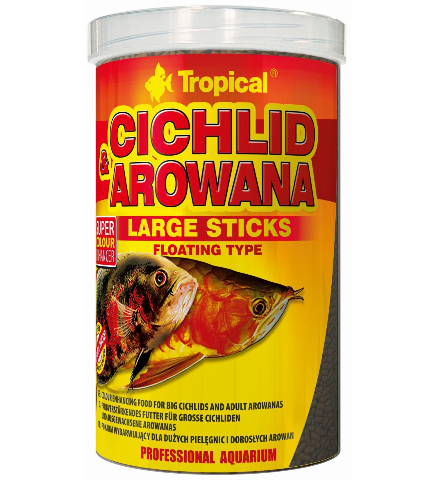 TROPICAL Cichlid & Arowana Large Sticks Aquarium Food 1000 ml - Buy Online on GoSupps.com