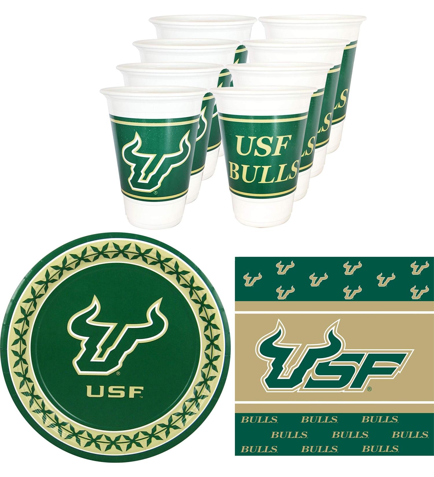Westrick South Florida Bulls Party Supplies - Serves 16 (48 pieces) - Buy Online on GoSupps.com