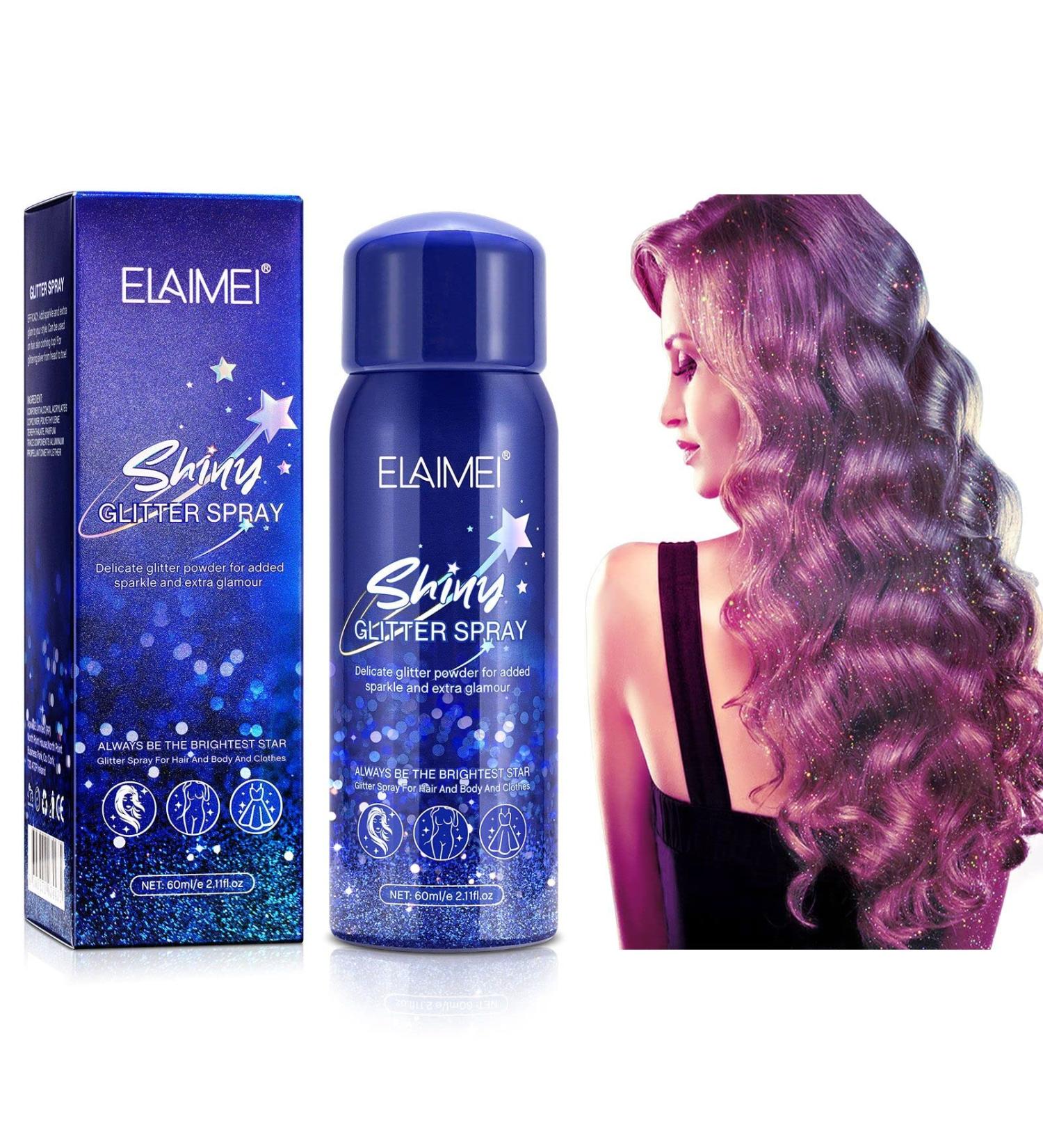 Body Glitter Spray for Women Shimmery Spray for Skin Face Hair Quick-Drying Waterproof Shiny Glitter Spray Glitter Hairspray Highlighter Shimmer Spray for Halloween Festival Club Party(60ml) 1 Pic - Buy Online on GoSupps.com