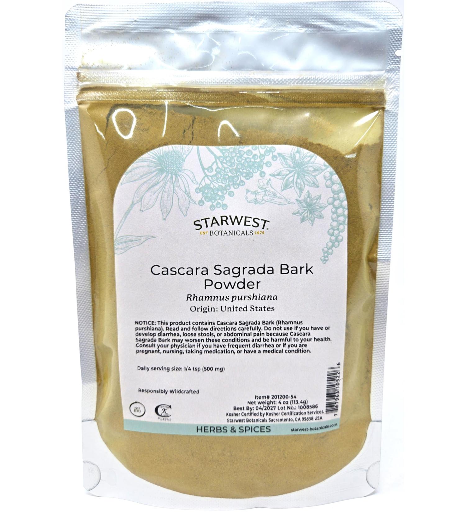 Cascara Sagrada Bk Pwd - 4 Oz (Starwest Botanicals)