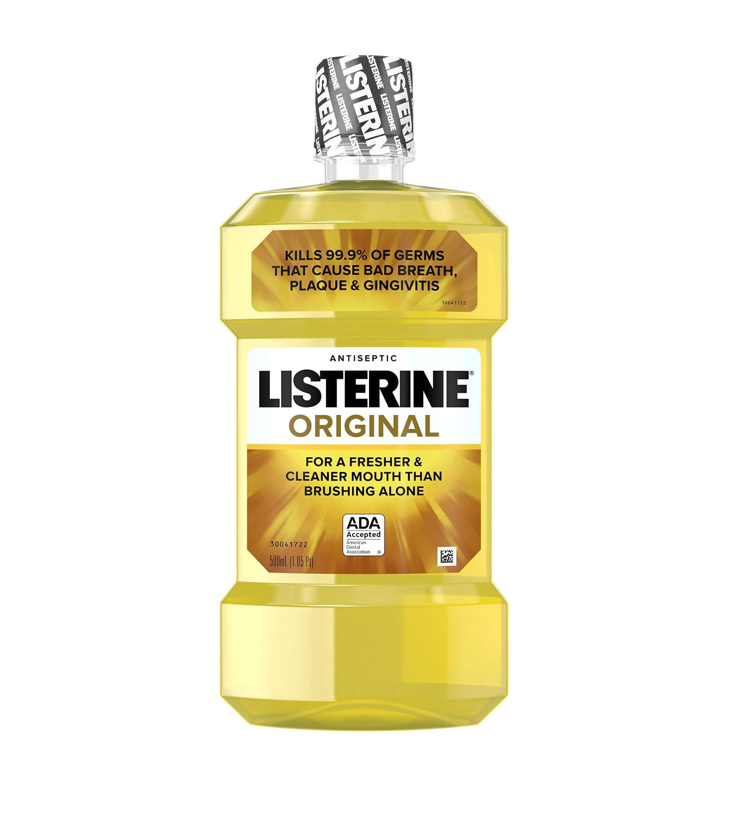 Listerine Original Antiseptic Mouthwash 500 mL - Pack of 3 | Fight Bad Breath, Plaque, Gingivitis - Buy Online on GoSupps.com