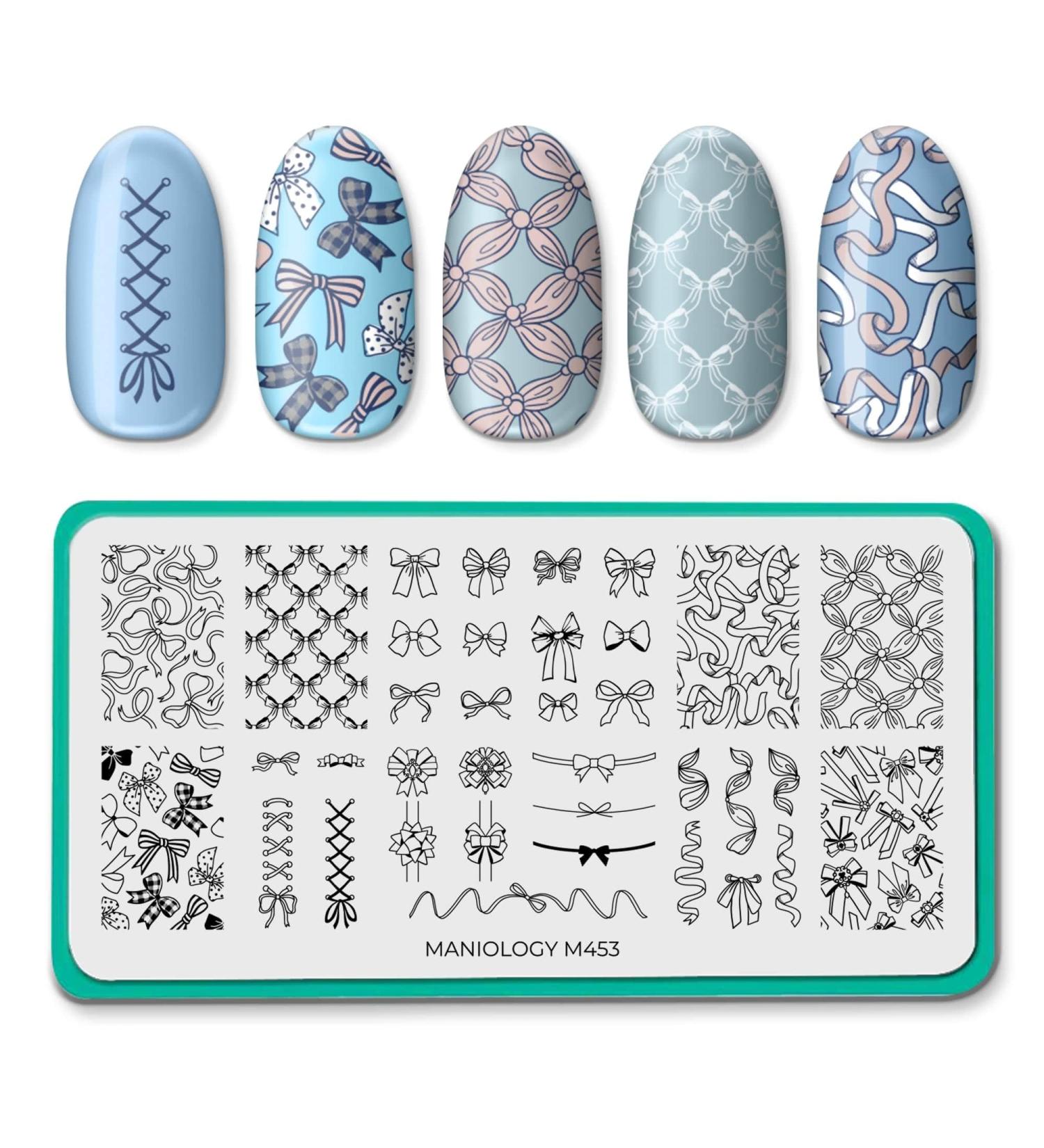Shop Maniology Bows & Ribbons Nail Stamping Plate - Unique Ties & Knots Designs for DIY Manicure - International Shipping - Buy Online on GoSupps.com