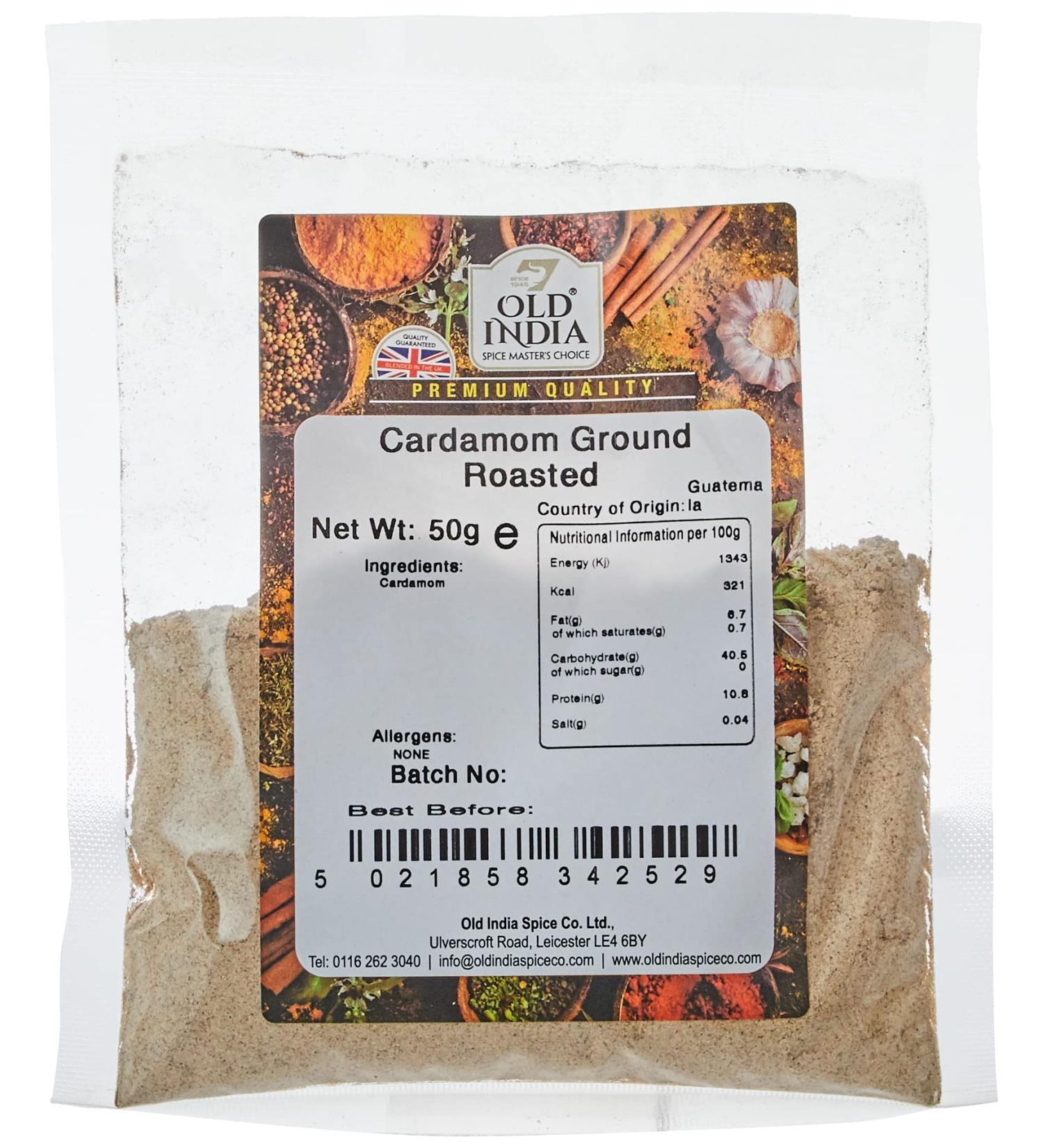 Old India Cardamom Ground Roasted 50g - Premium Quality Spice (Pack of 1) - Buy Online on GoSupps.com