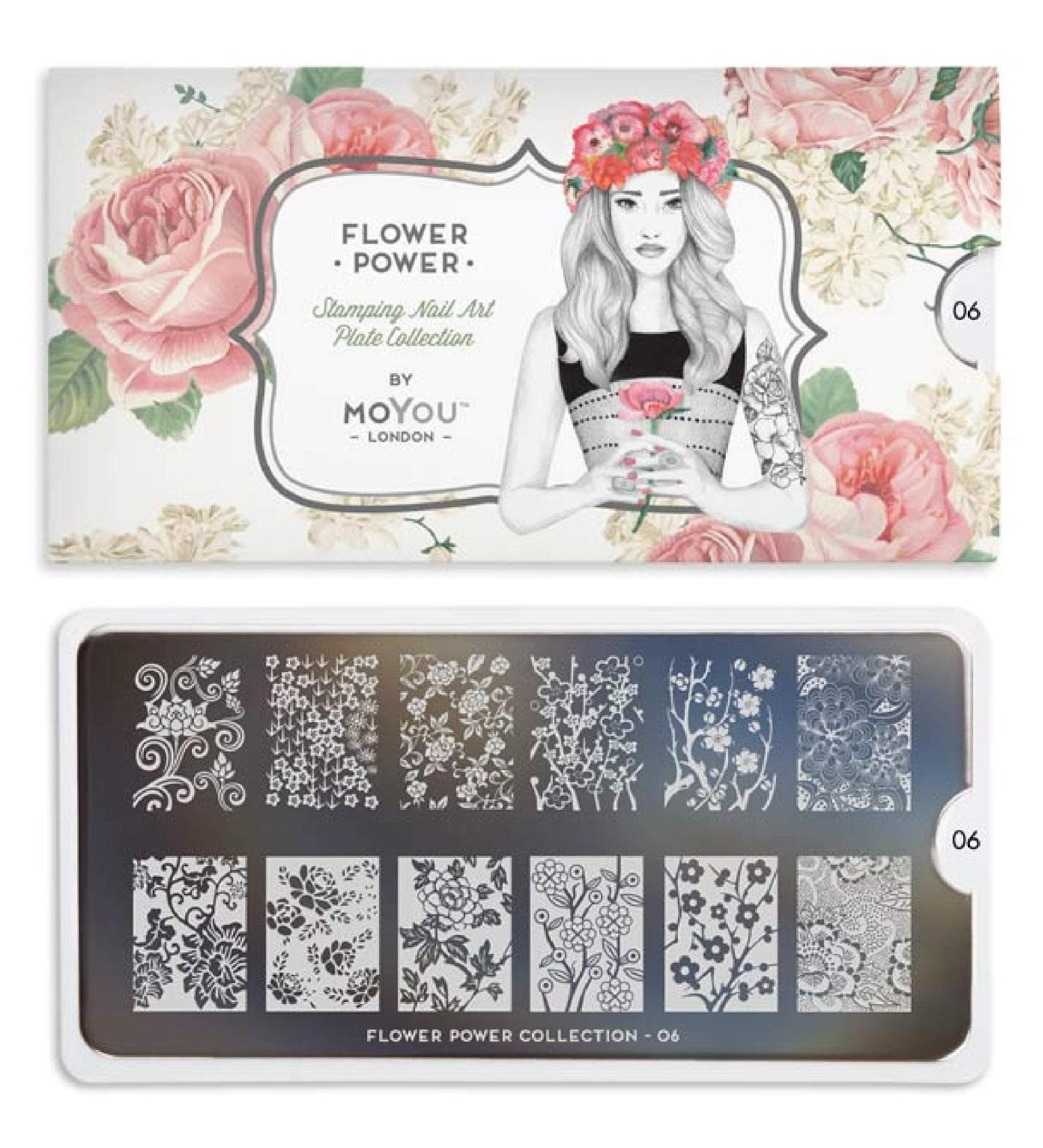 MoYou-London Stencil Flower Power Collection 06