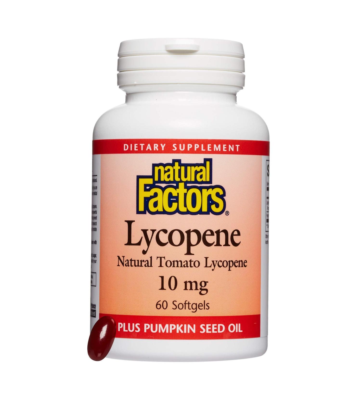 Natural Factors Lycopene 10mg - 60 Softgels | Antioxidant Support & Heart Health - Buy Online on GoSupps.com