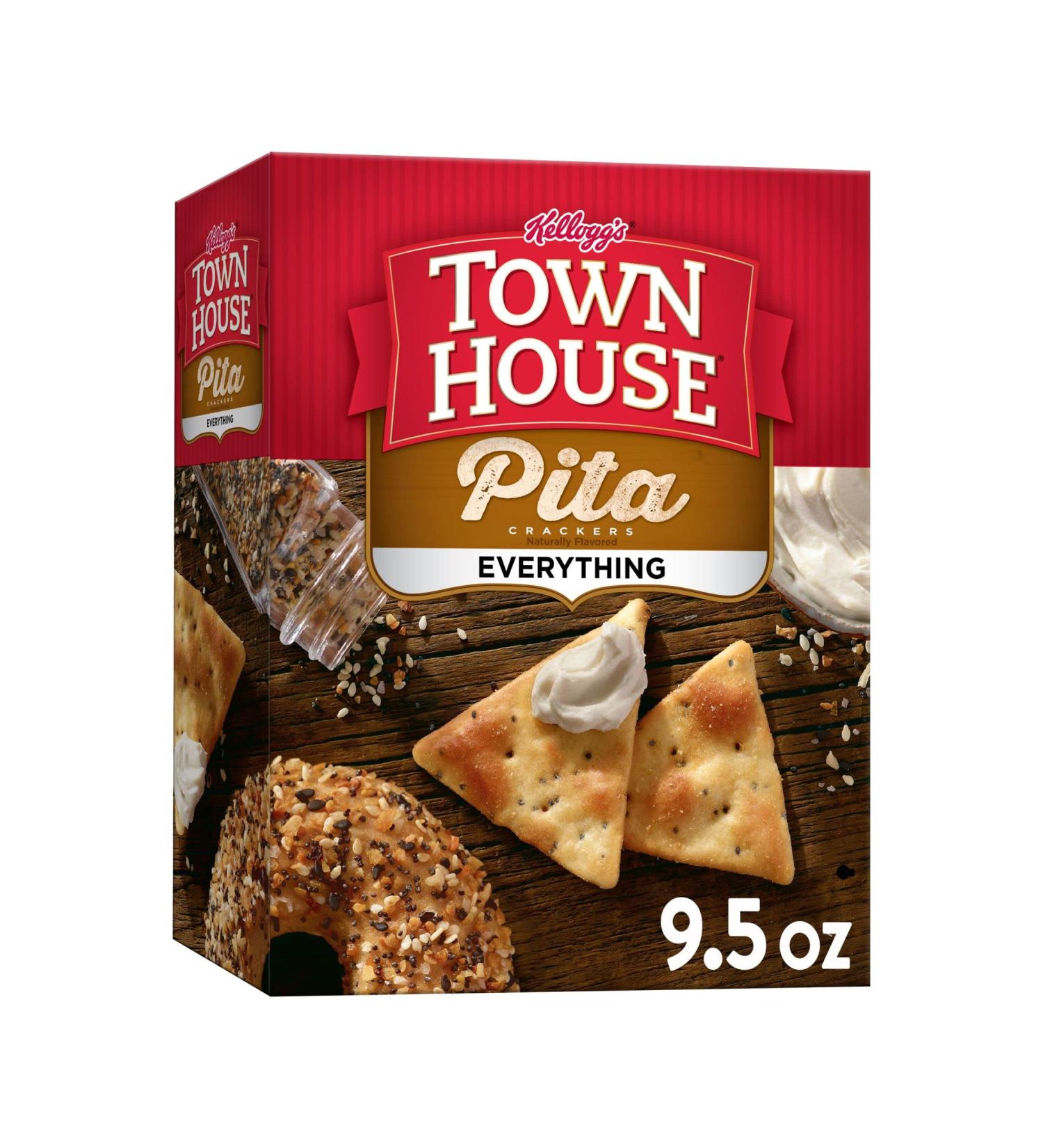 Kellogg's Town House Pita Crackers - 9.5oz | Crunchy and Delicious Snack - Buy Online on GoSupps.com