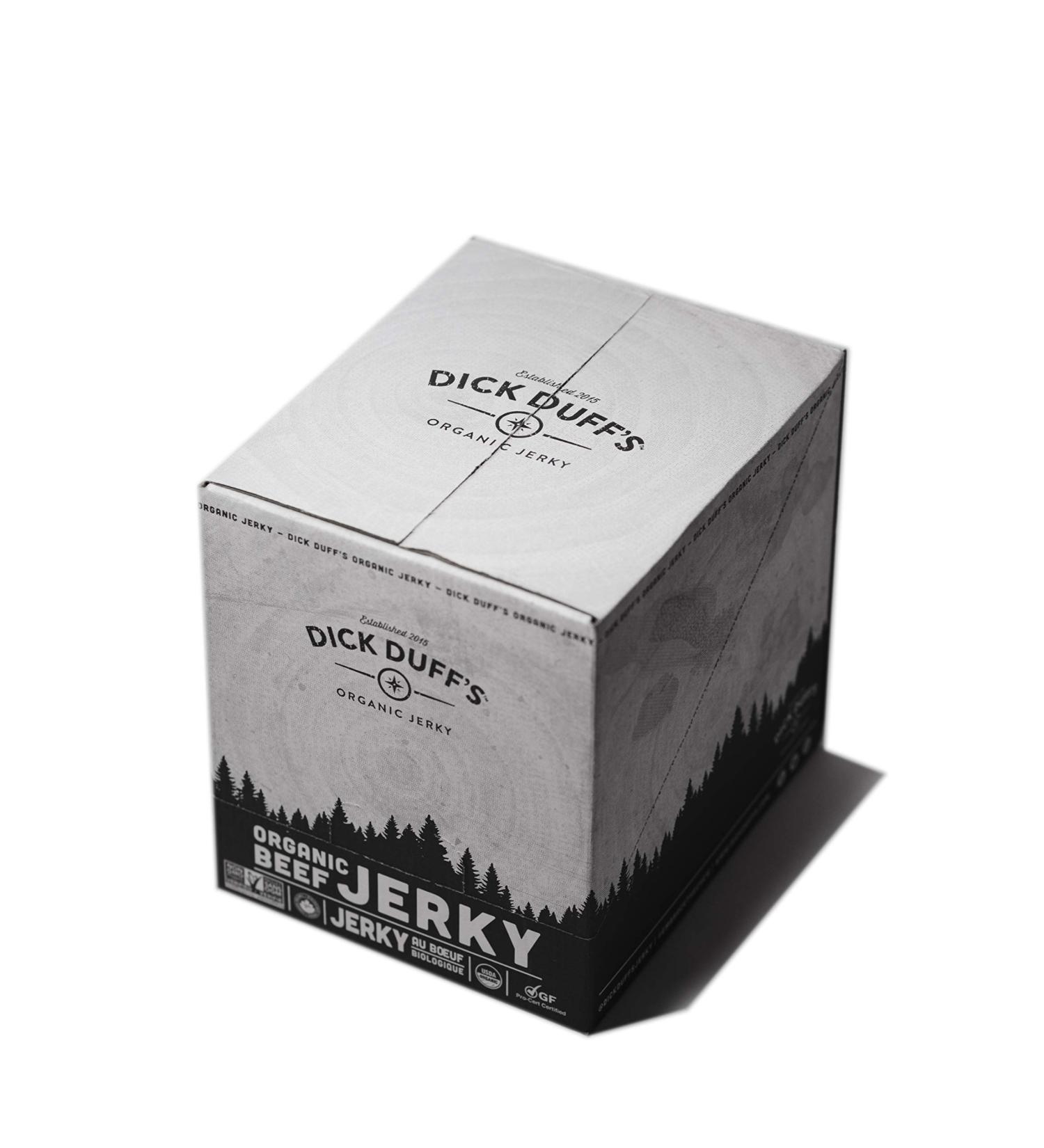 Dick Duff's Organic Jerky - Full Case (12 x 50g) - Made in Canada Beef Jerky - 27g of Protein per Serving - Certified Organic Non-GMO Nitrate Free Keto Friendly Gluten Free (Sweet Chipotle) Sweet Chipotle 50.00 g (Pack of 12) - Buy Online on GoSupps.com