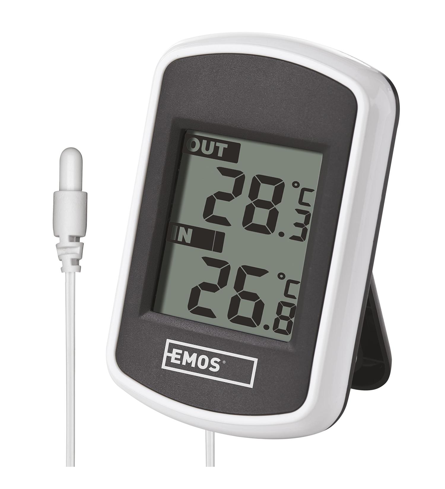 Buy EMOS Wired Digital Outdoor & Indoor Thermometer with Cable Sensor - Battery Operated | International Shipping Available - Buy Online on GoSupps.com