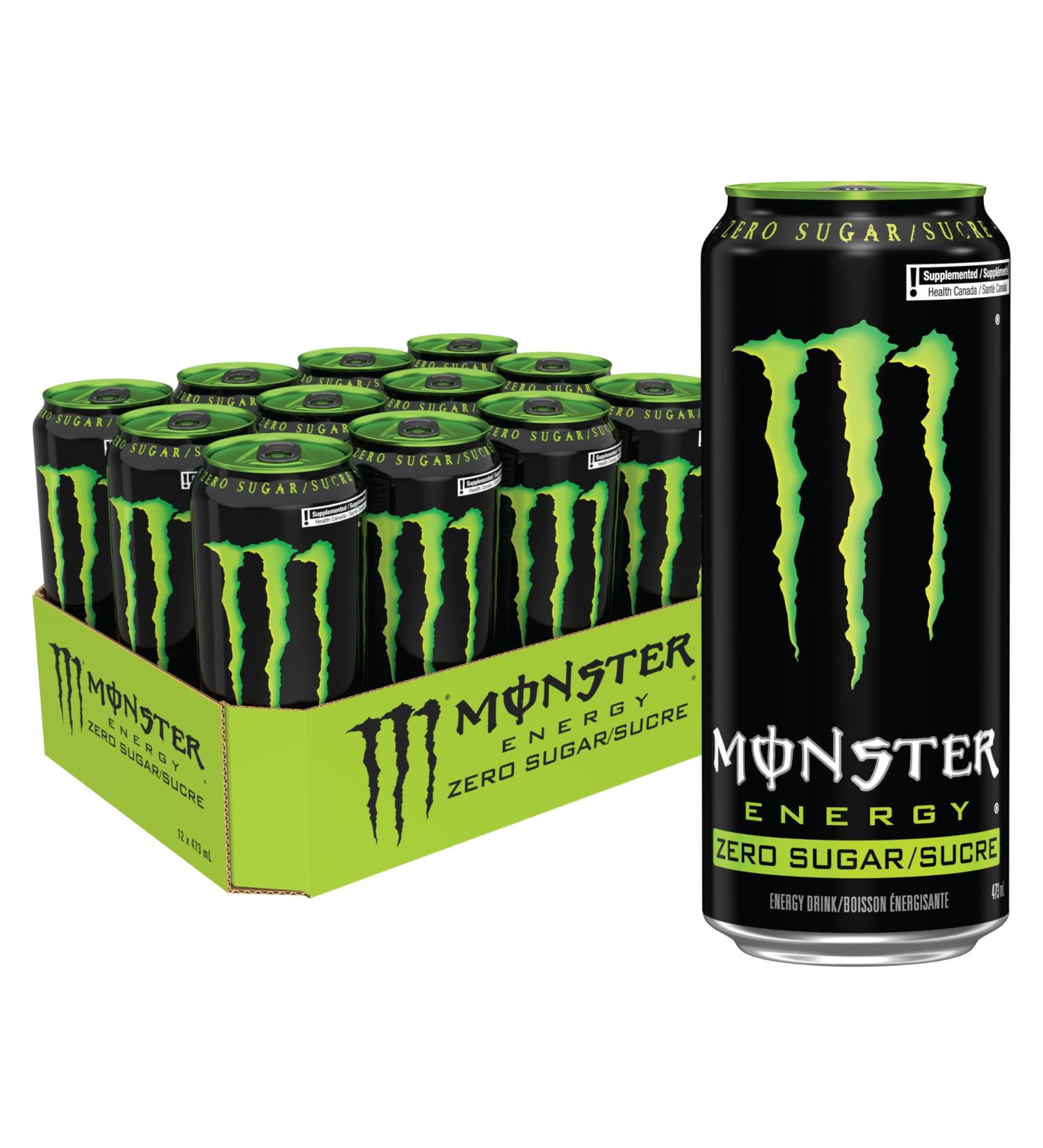 Monster Energy Zero Sugar 473mL Cans Pack of 12