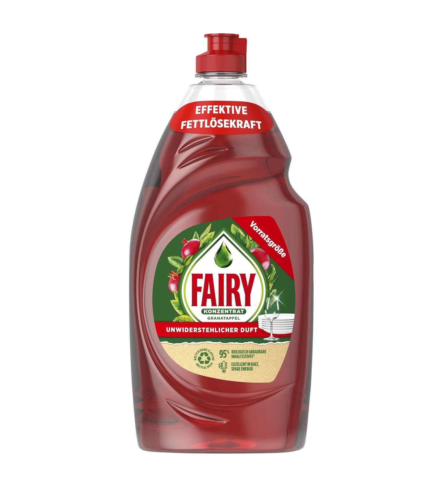 Fairy Ultra Concentrate Pomegranate Dish Soap - 900ml | Powerful Fat Removal & Effective Cleaning - Buy Online on GoSupps.com