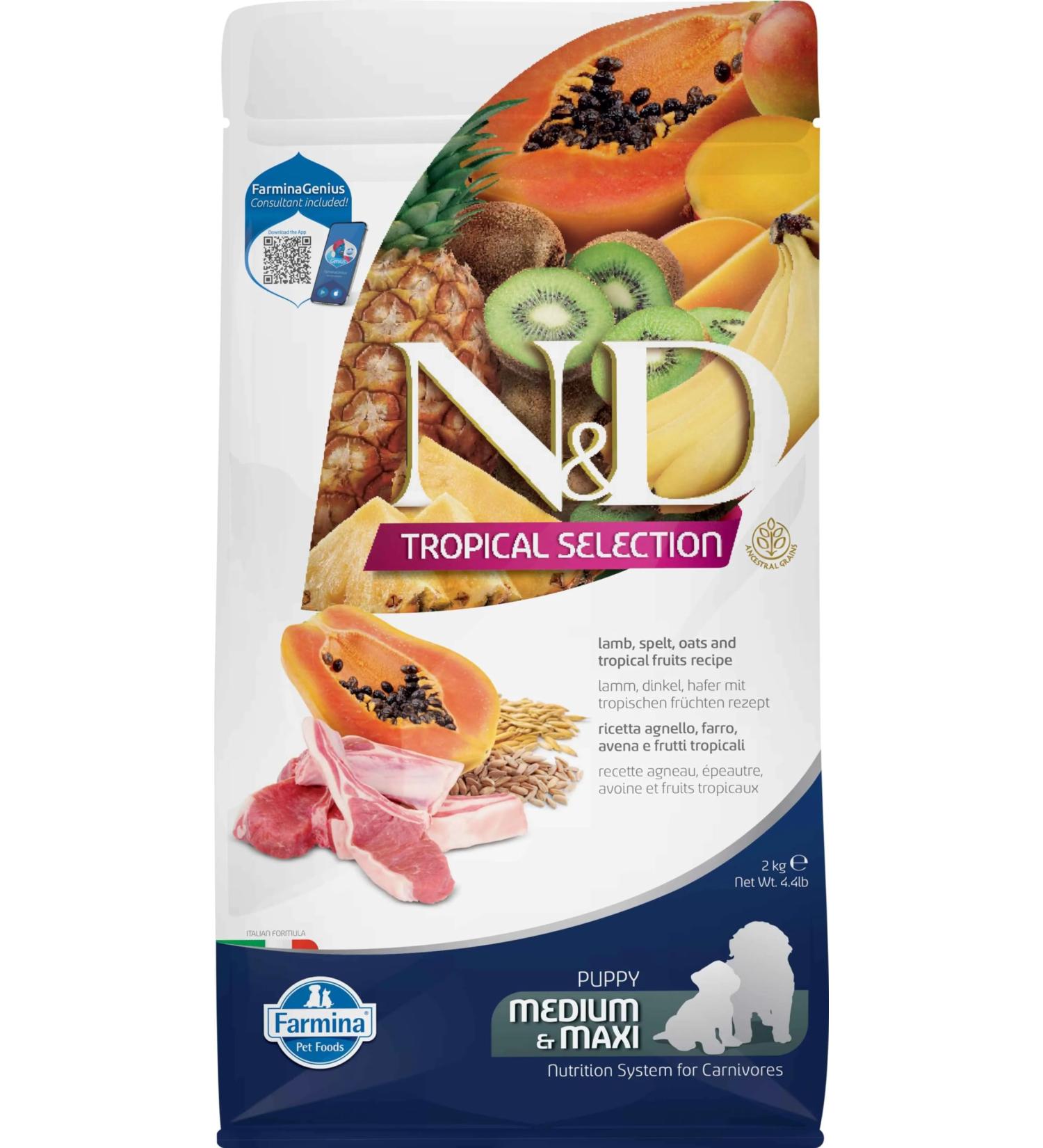 FARM ND Dog Puppy Tropical Selection With Maxi Lamb 2 kg