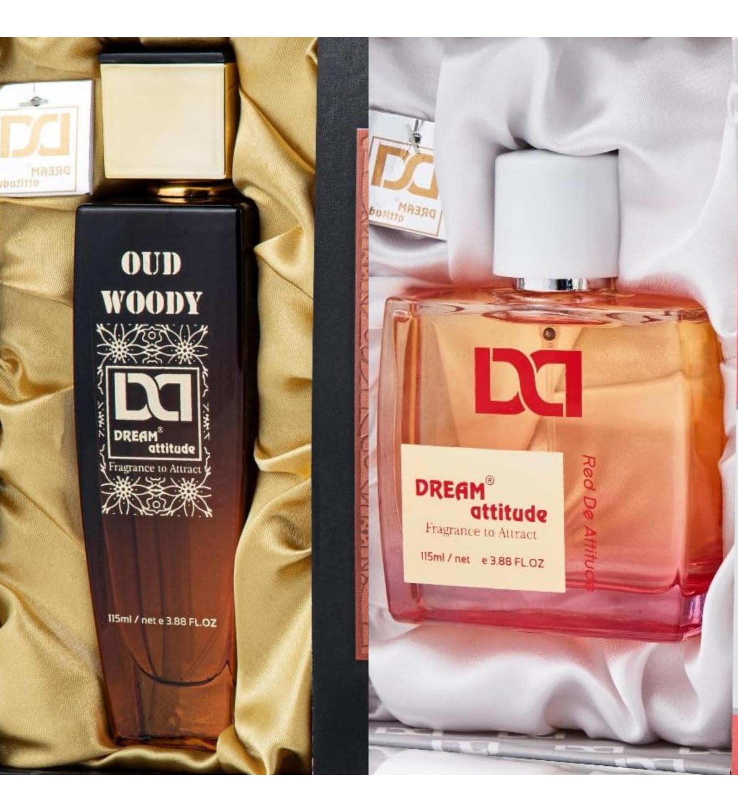 (Pack Of 2) Premium Oud Woody Red De Attitude Men Women Perfume Non Alcoholic Long Lasting Floral Oud Woody Scent 115-ML 3.38 Floz Vaporisateur Spray. - Buy Online on GoSupps.com