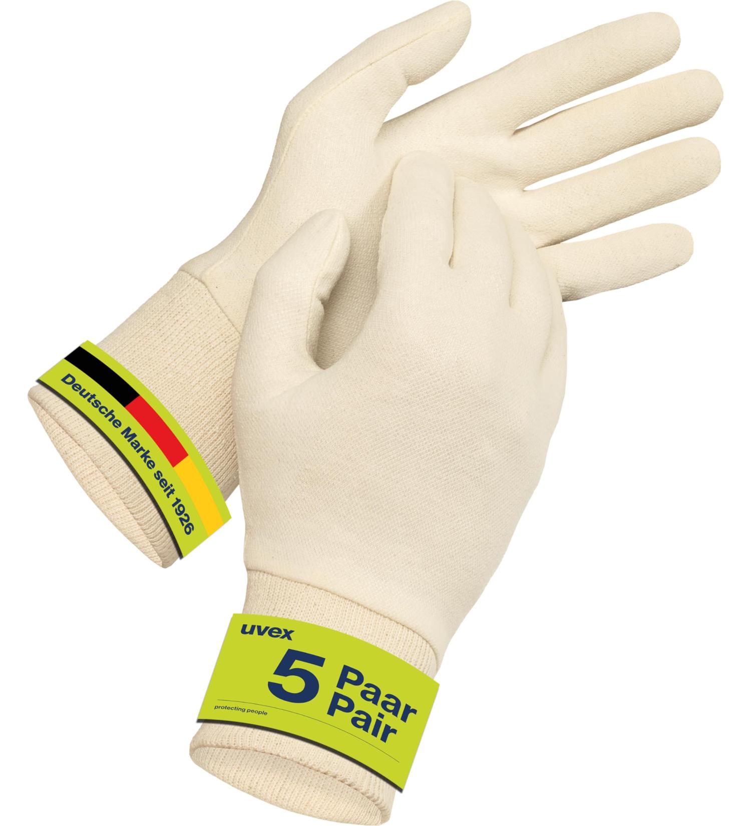 Uvex Cotton Gloves (5 Pairs) - Breathable & Elastic Cosmetic & Assembly Shoe Size 08/M Sensitive Undercoat & Coin Glove - Buy Online on GoSupps.com