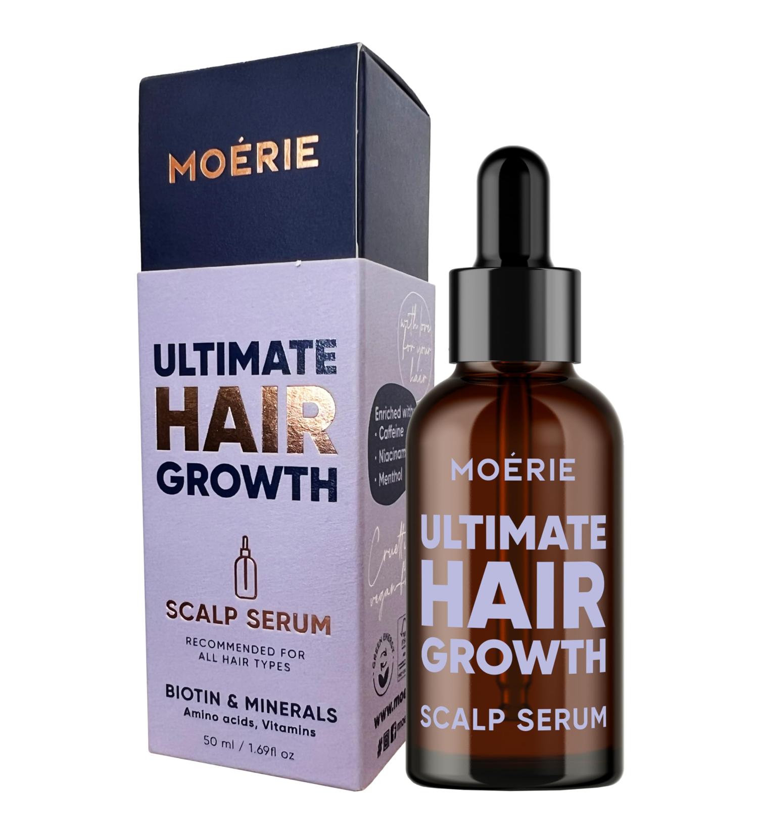 Moerie Hair Growth Serum 50ml - To accelerate hair growth & against hair loss in woman - hair rumbling scalp serum - hair growth hair serum oil - anti -hair loss hair oil - scalp oil 50 ml (1 Pack)