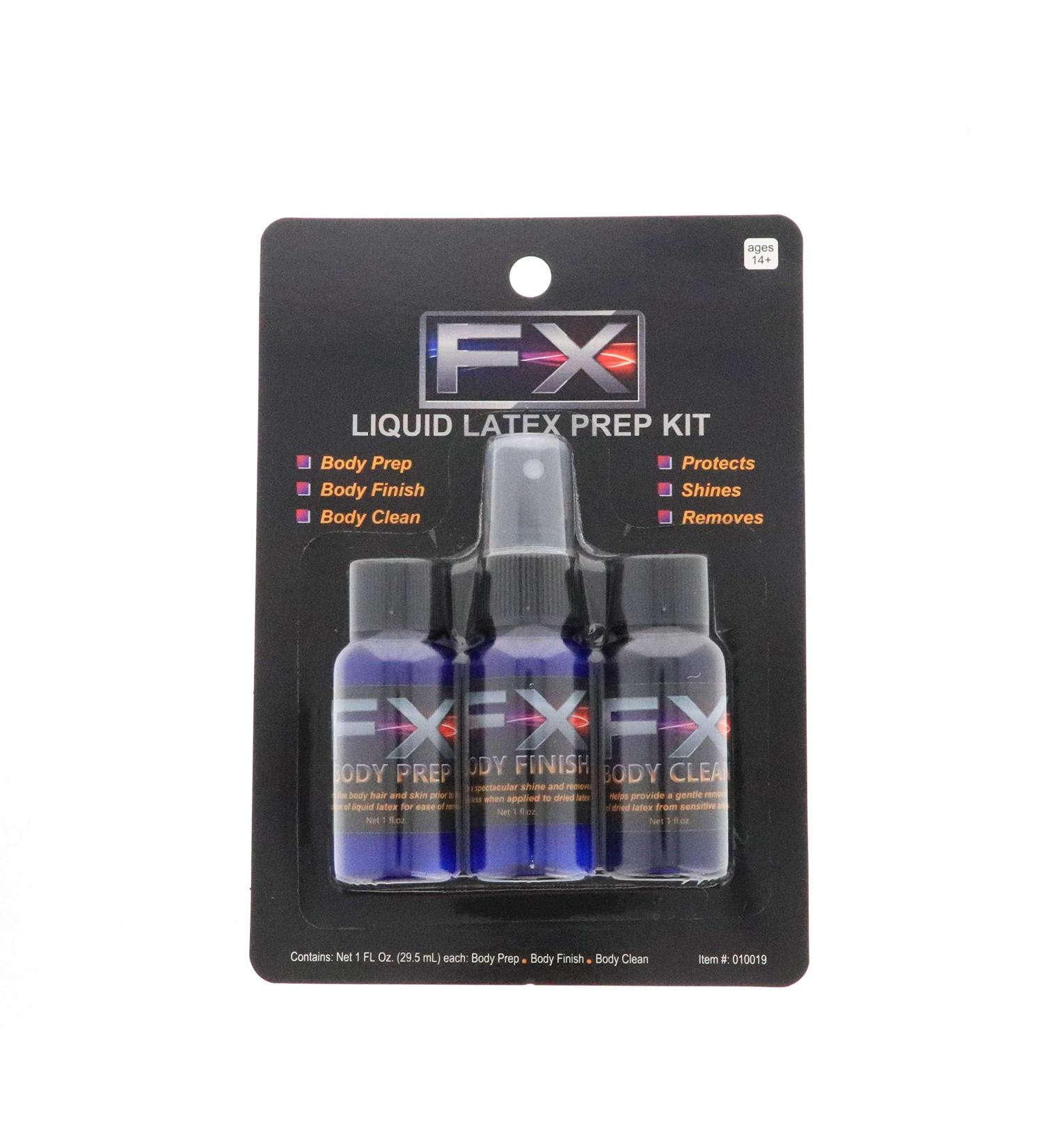 3 Bottle Latex Body Spray for Prep, Clean, and Finish - Perfect for Adults and Kids - Ideal for Theater, Halloween, Parties, Cosplays, Carnivals - Buy Online on GoSupps.com