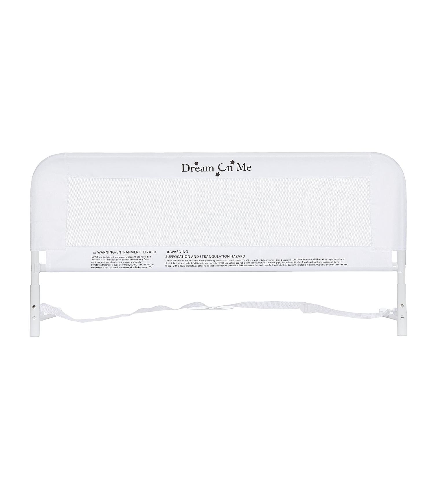 Dream On Me Lightweight Mesh Bed Rail | Adjustable, Breathable Fabric in White - Buy Online on GoSupps.com