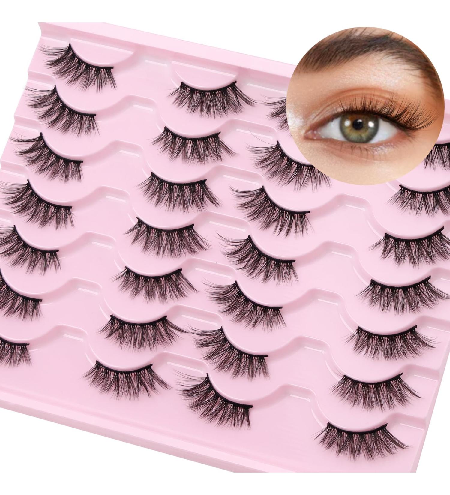 14 Pairs 3D Multi-Layer Half Eyelashes | Natural Looking Corner Lashes for Cat Eye | Wispy False Lashes Online - Buy Online on GoSupps.com