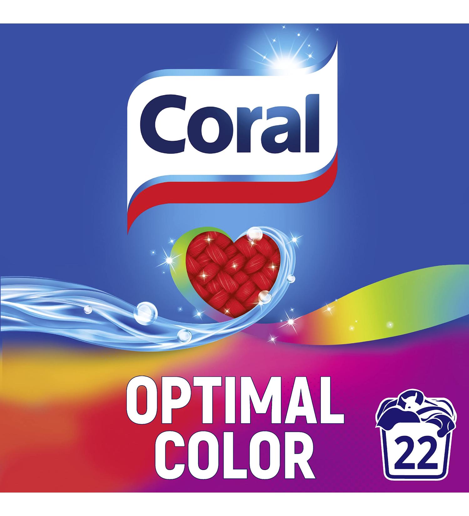 Coral Washing Powder - Optimal Color Detergent for Radiant Colors | 4x22 WL - Effective International Shipping - Buy Online on GoSupps.com