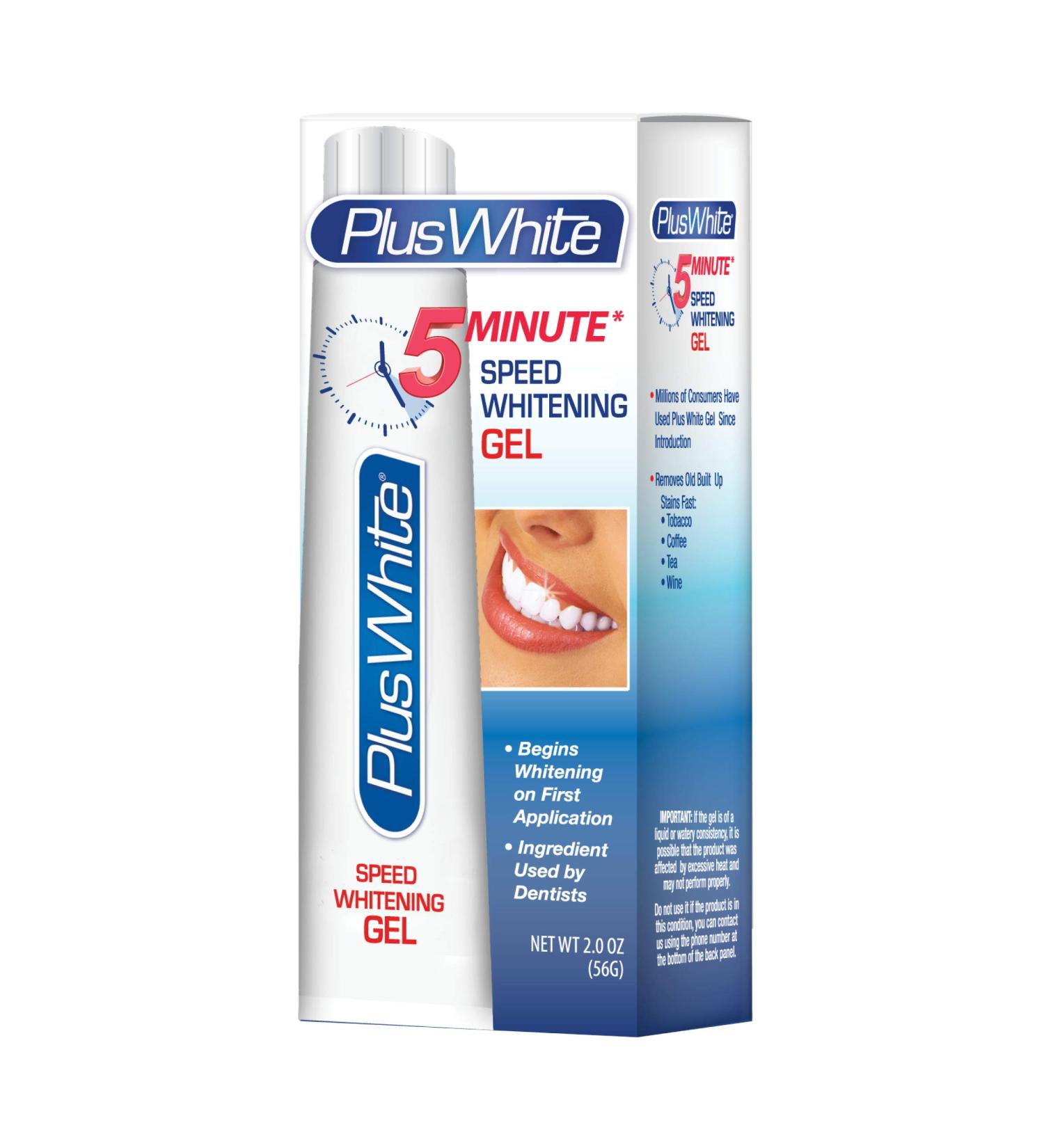 Plus White Speed Whitening Gel - 5 Minute Professional Teeth Whitening with Dentist Approved Ingredient - 2 oz - Buy Online on GoSupps.com