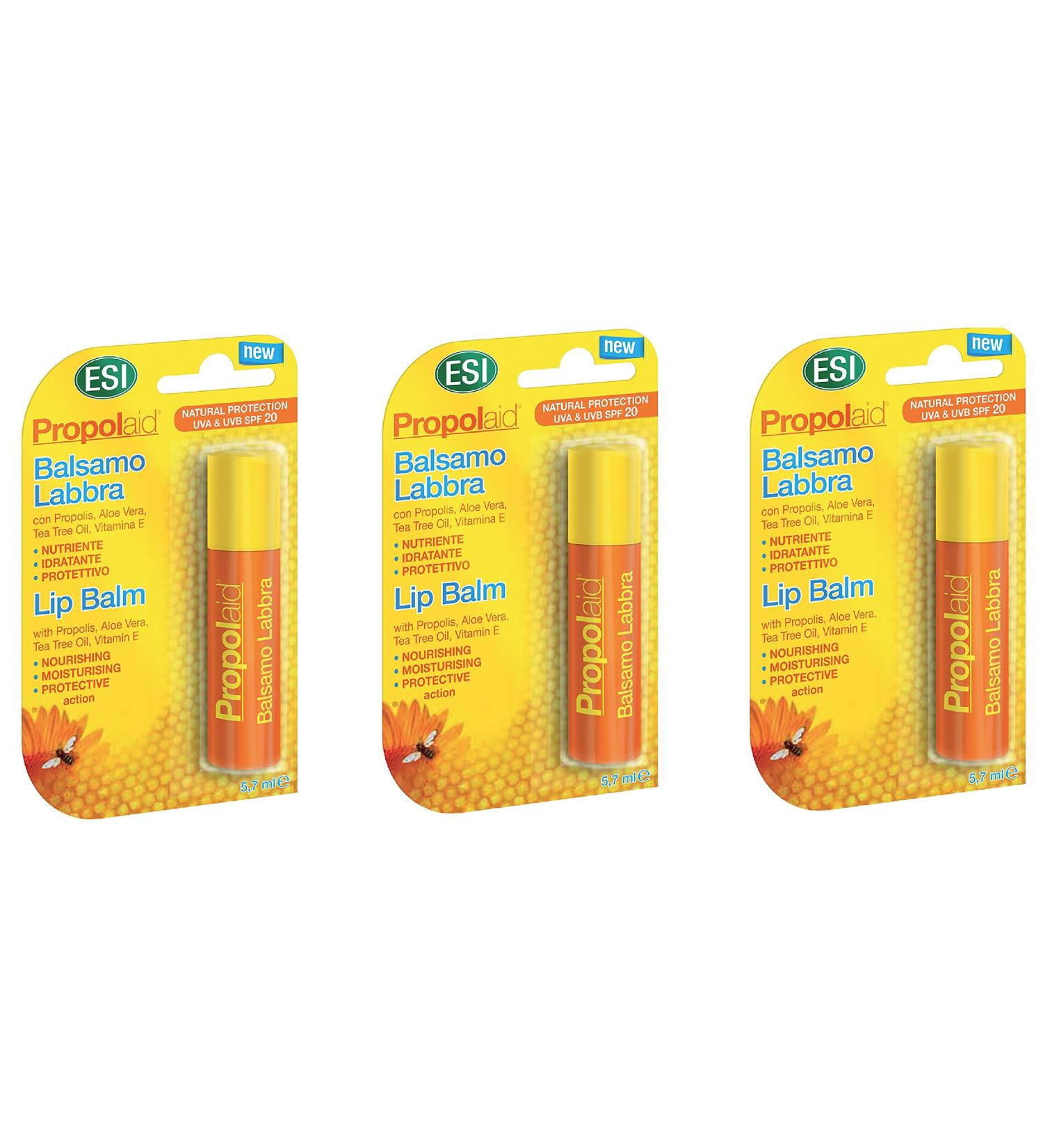 3 ESI PROPOLAID LIP BALM 5.7ML PROPOLI WITH SUN PROTECTION SPF 20 - Buy Online on GoSupps.com