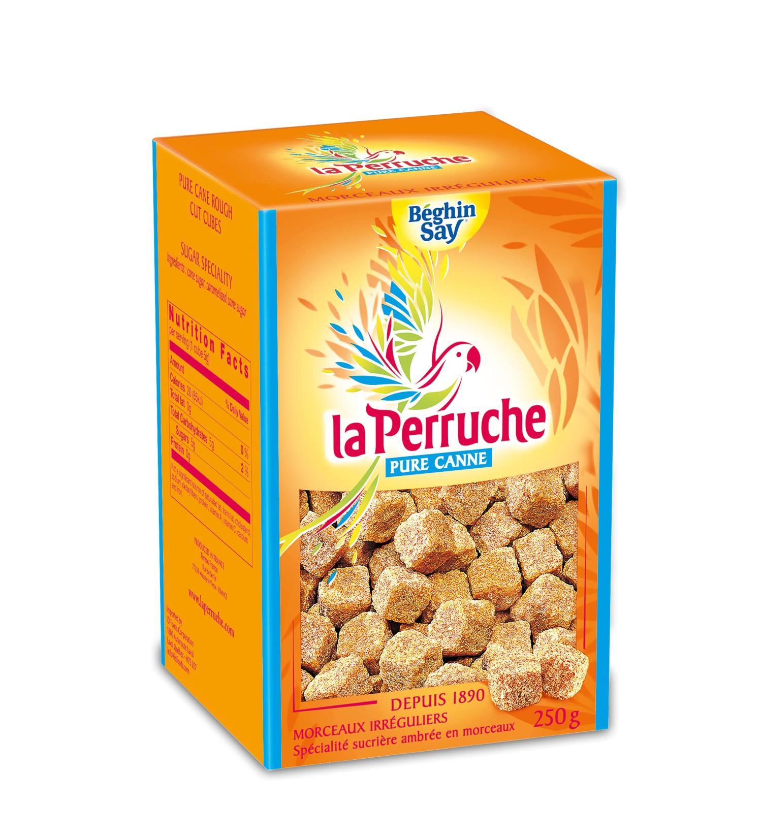 Pure Cane Sugar Cubes La Perruche Brown Sugar Specialty Cubes Premium Quality Perfect Portions 250g - Buy Online on GoSupps.com