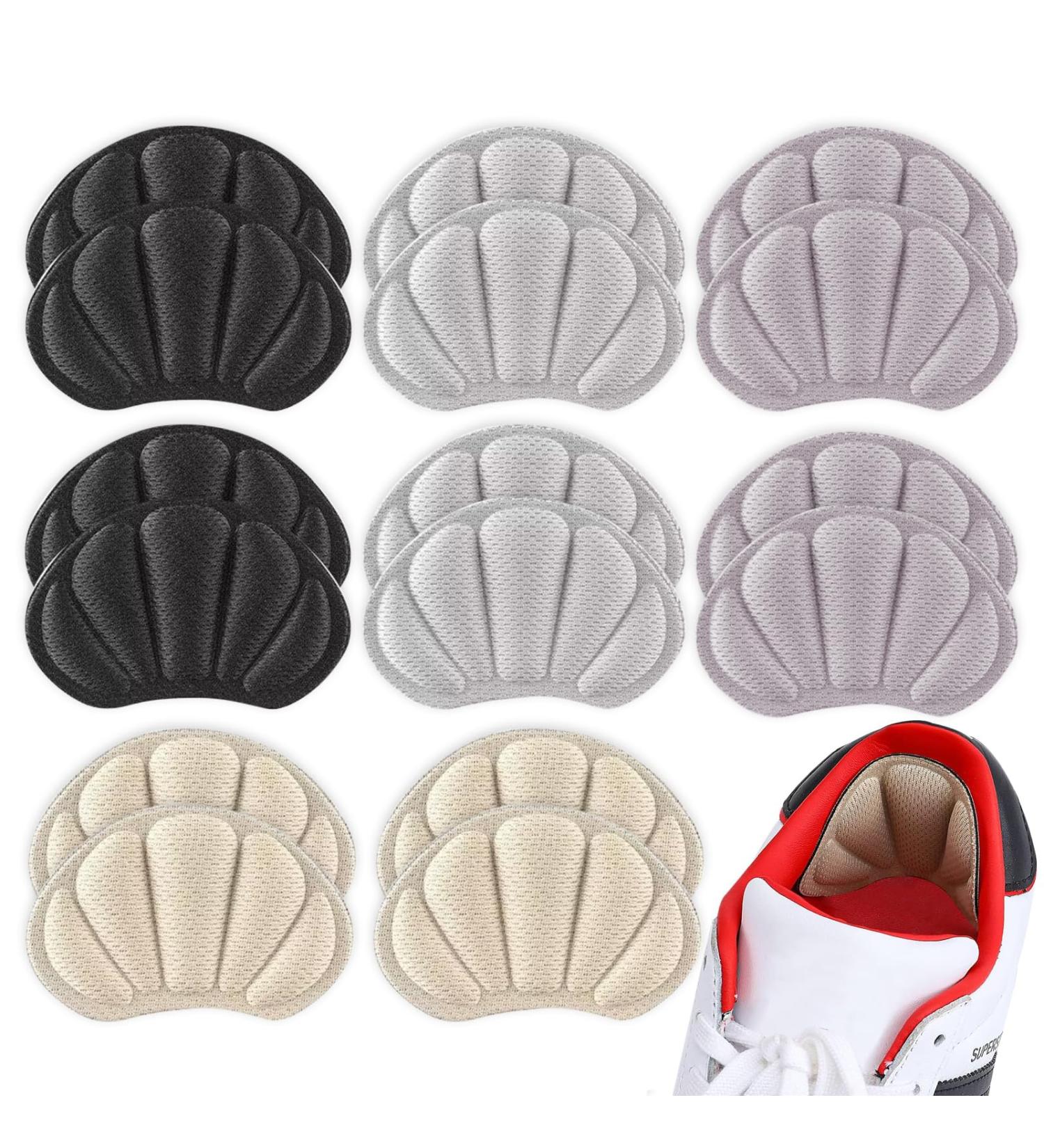 8 Pairs Heel Cushion Pads Inserts with Strong Sticky Backing for Men and Women - Self-Adhesive Foot Cushions to Prevent Feet Grinding - Buy Online on GoSupps.com