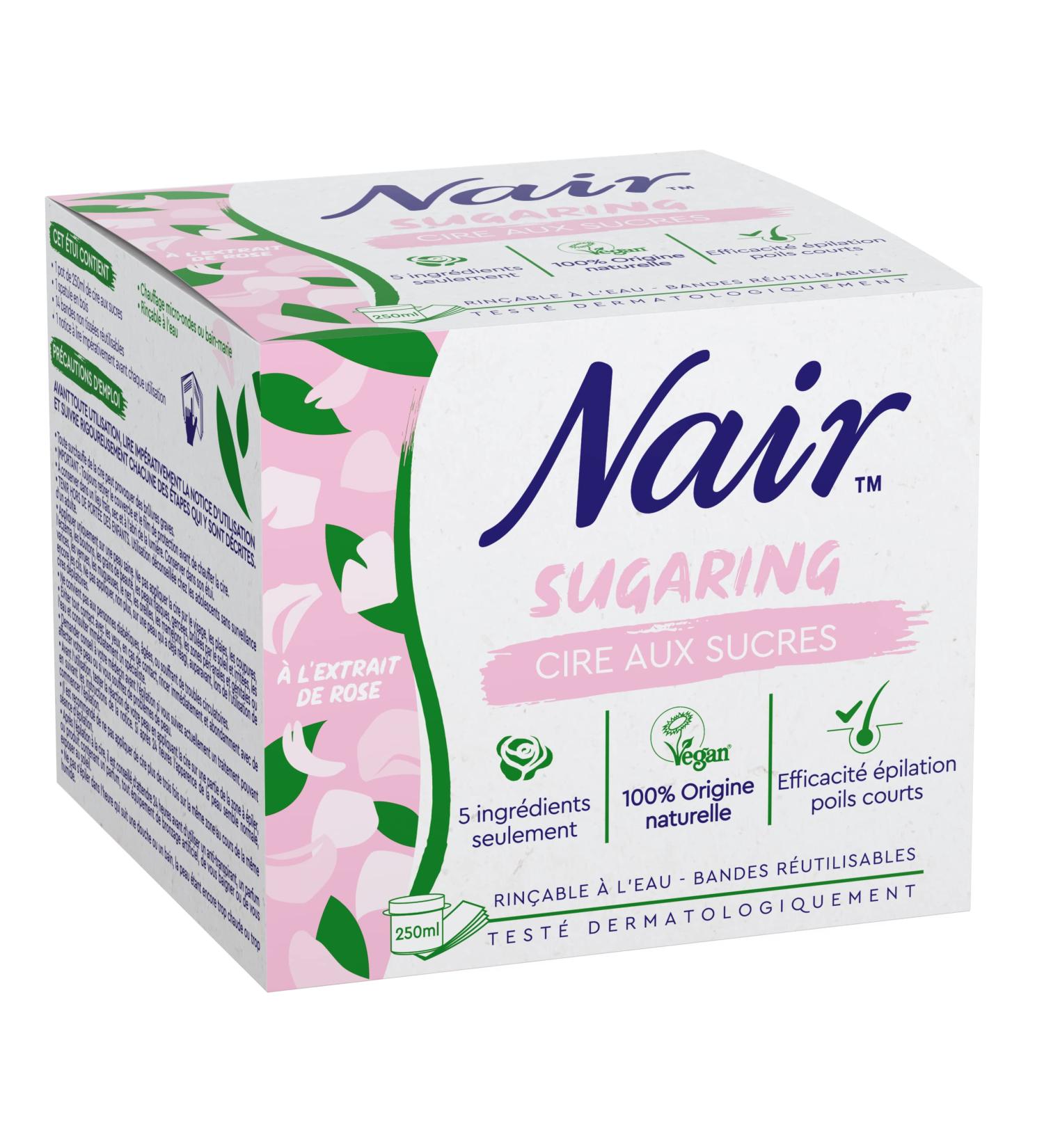 NAIR - Sugaring - Sugar Wax with Rose Extract, 100% Natural Origin, 250 ml