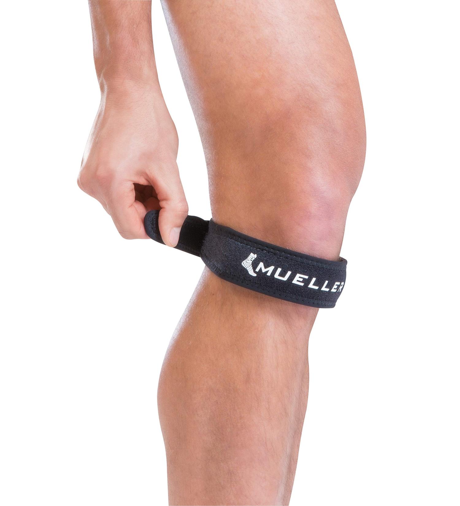 Mueller Jumper's Knee Strap - Black - One Size Fits Most - Single Strap Knee Brace - Buy Online on GoSupps.com